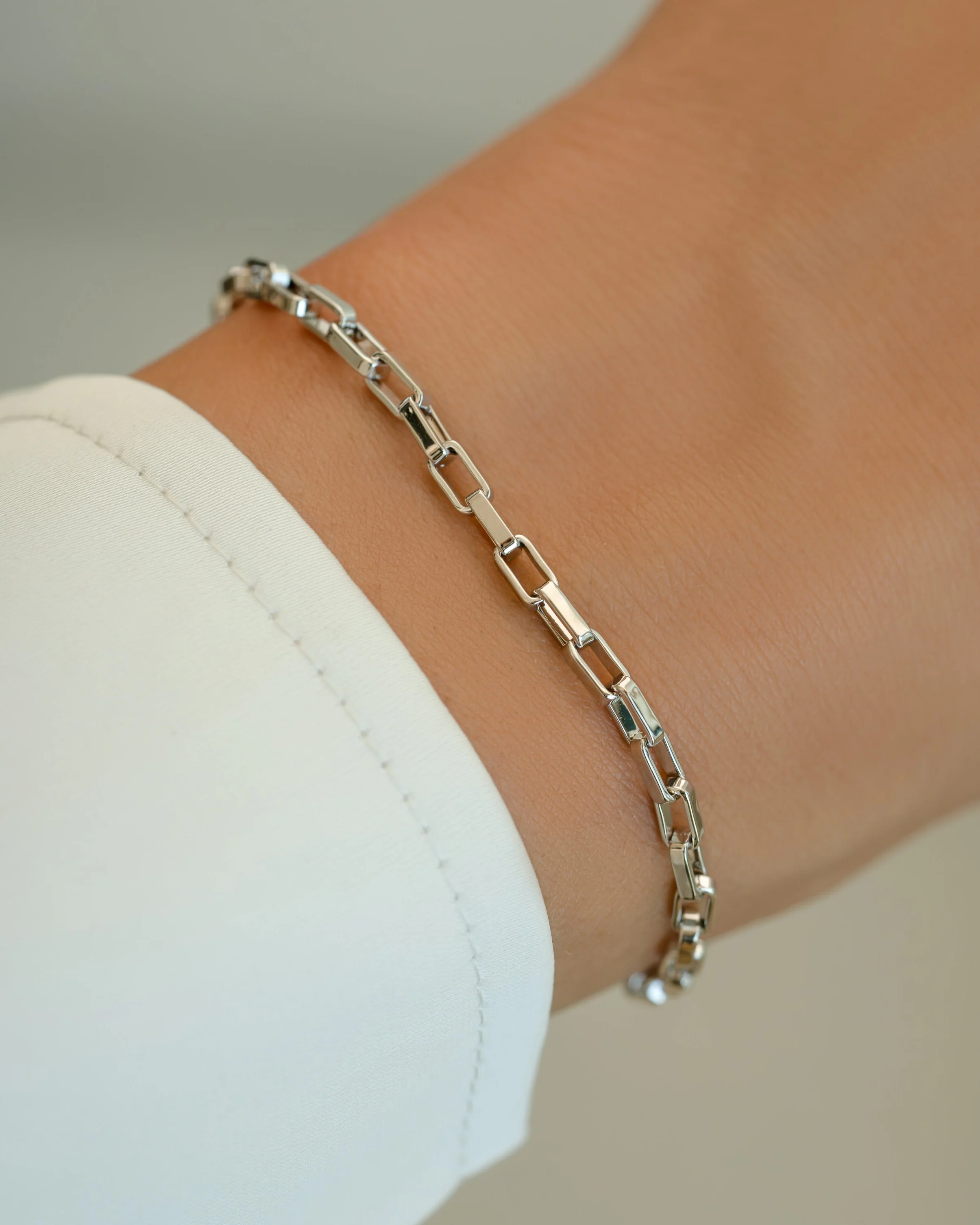 Tiny Link Paperclip Bracelet - Image 4