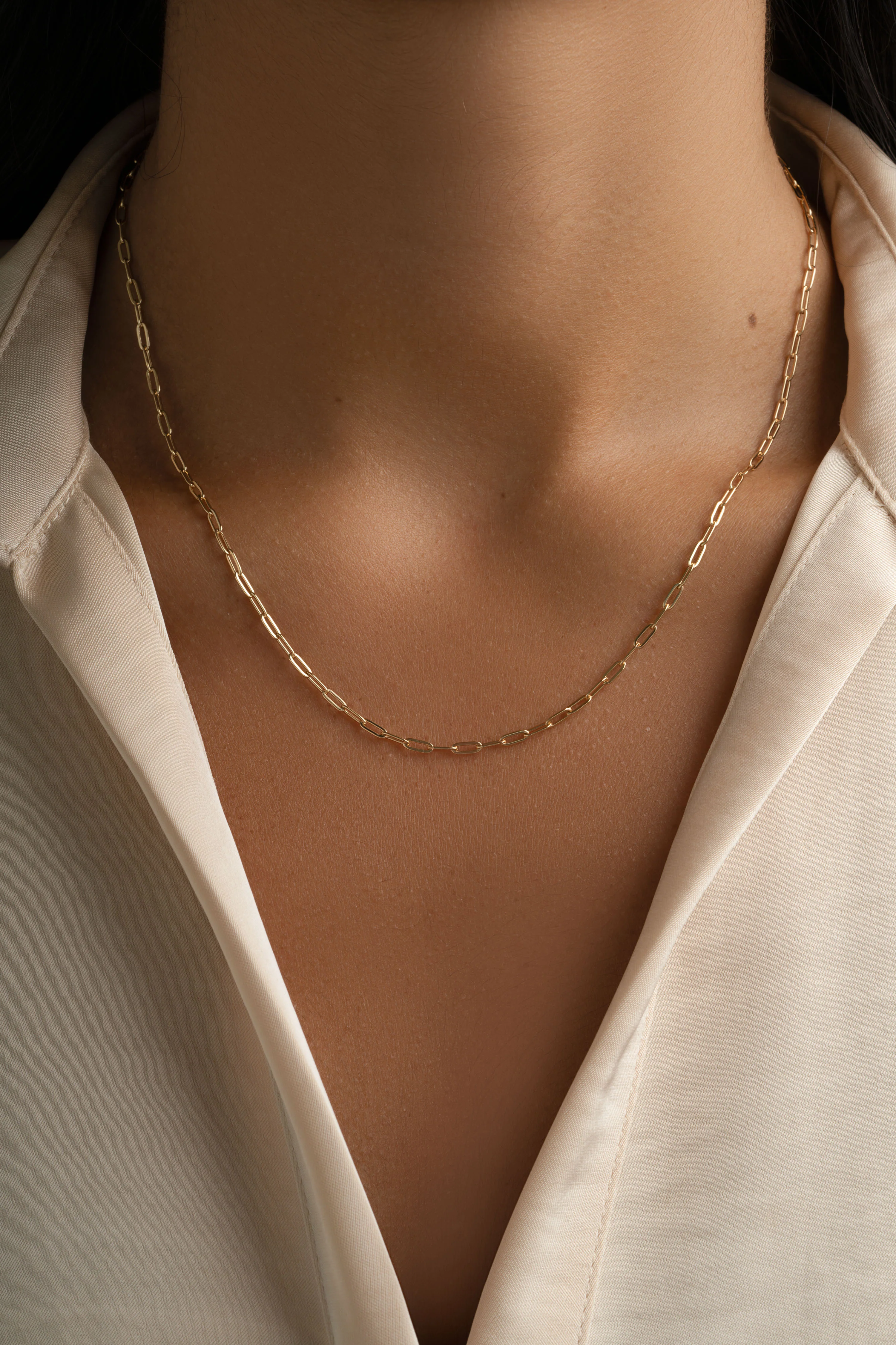 Tiny Link Paperclip Necklace - Image 2