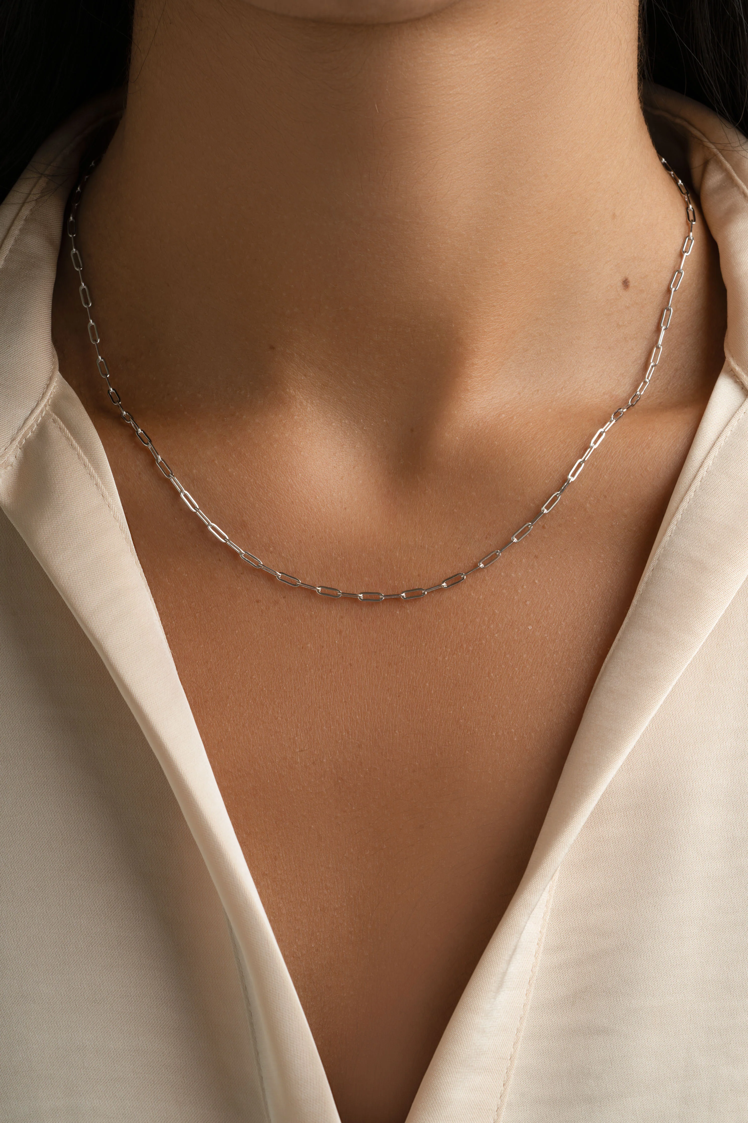 Tiny Link Paperclip Necklace - Image 4