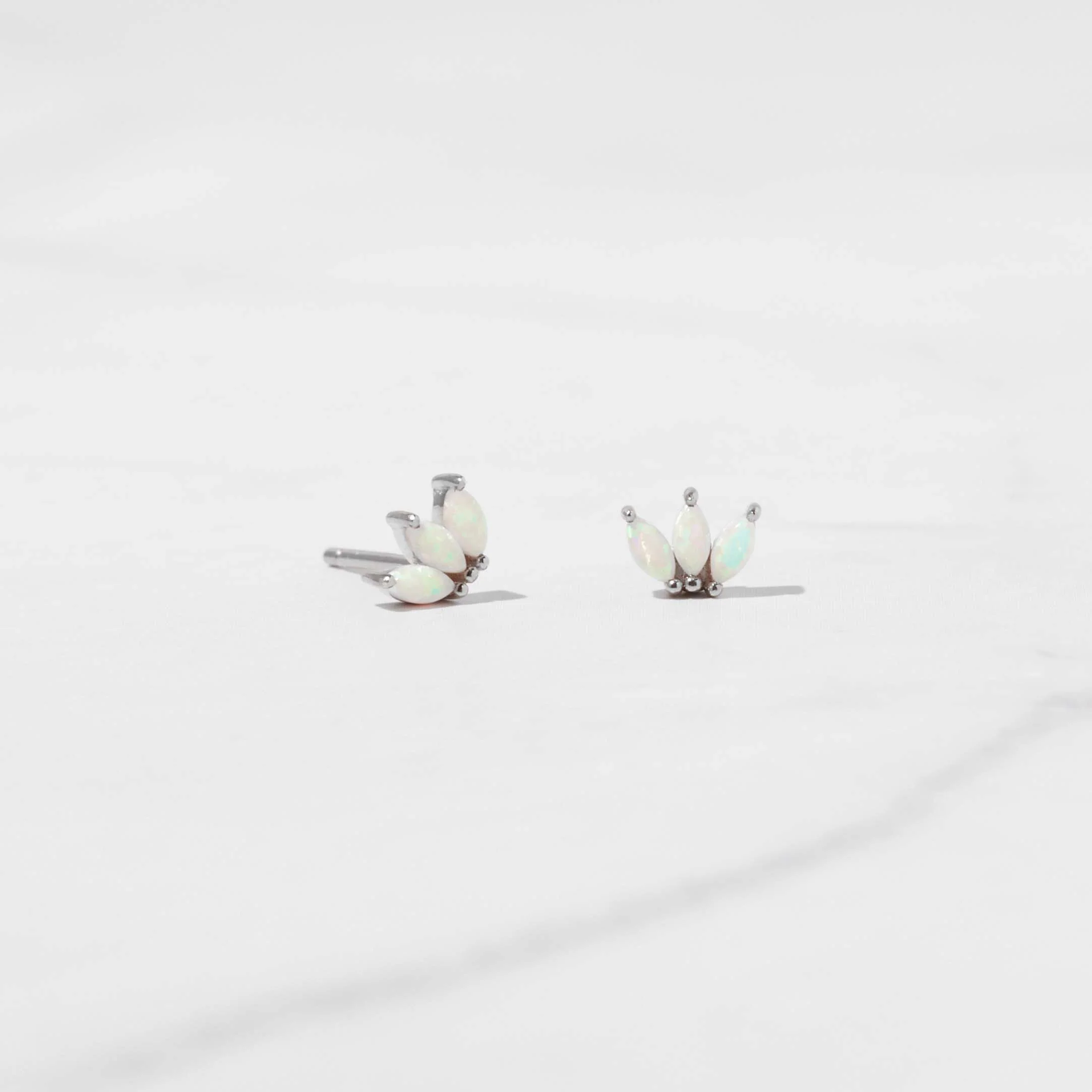 Tiny Opal Petal Studs - Image 6
