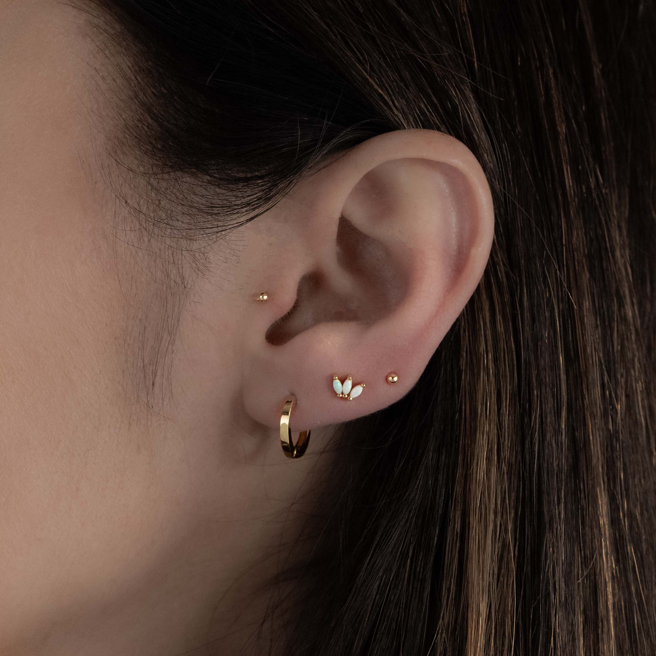 Tiny Opal Petal Studs - Image 8