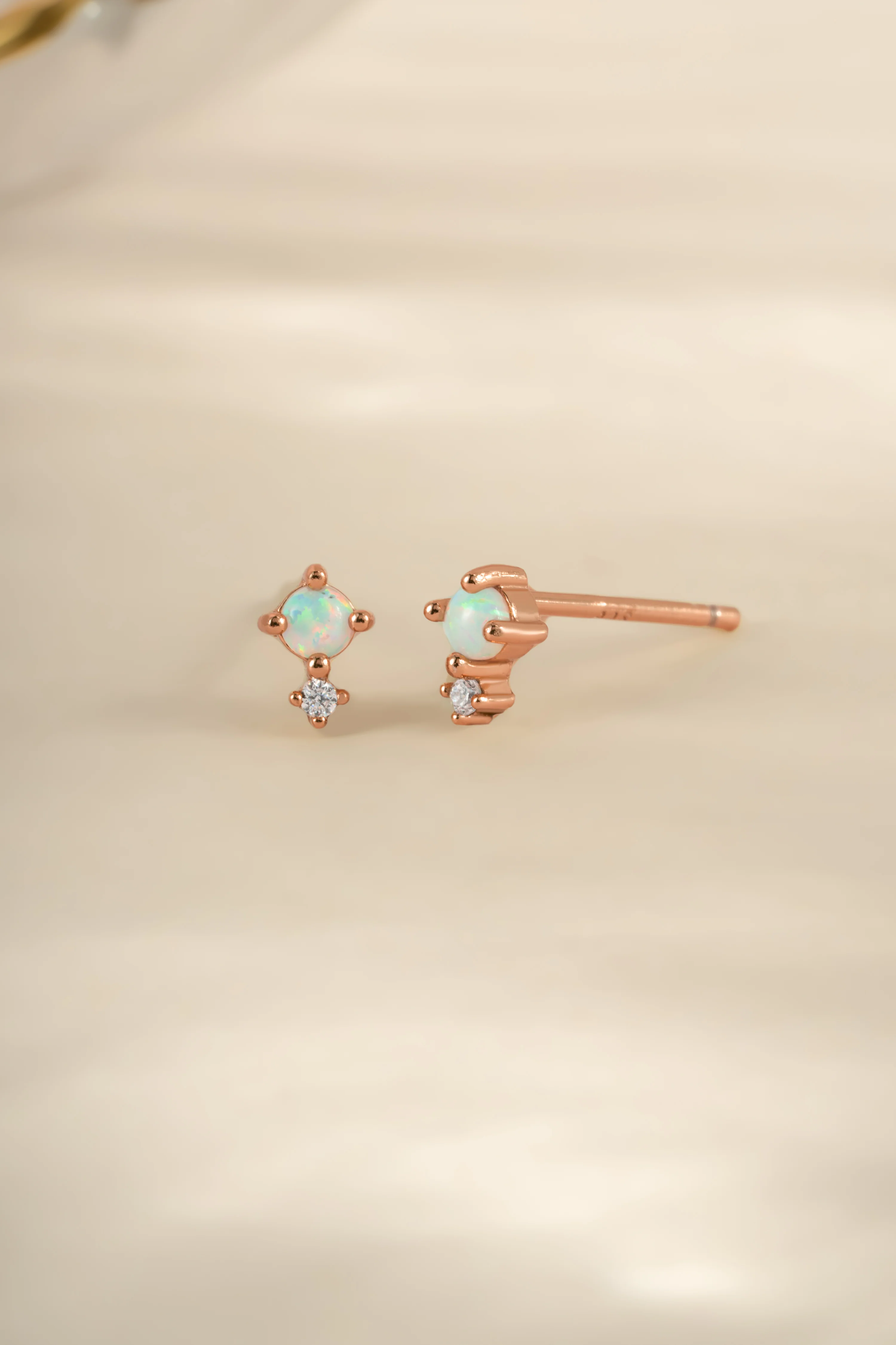 Tiny Opal Stud Earrings - Image 5