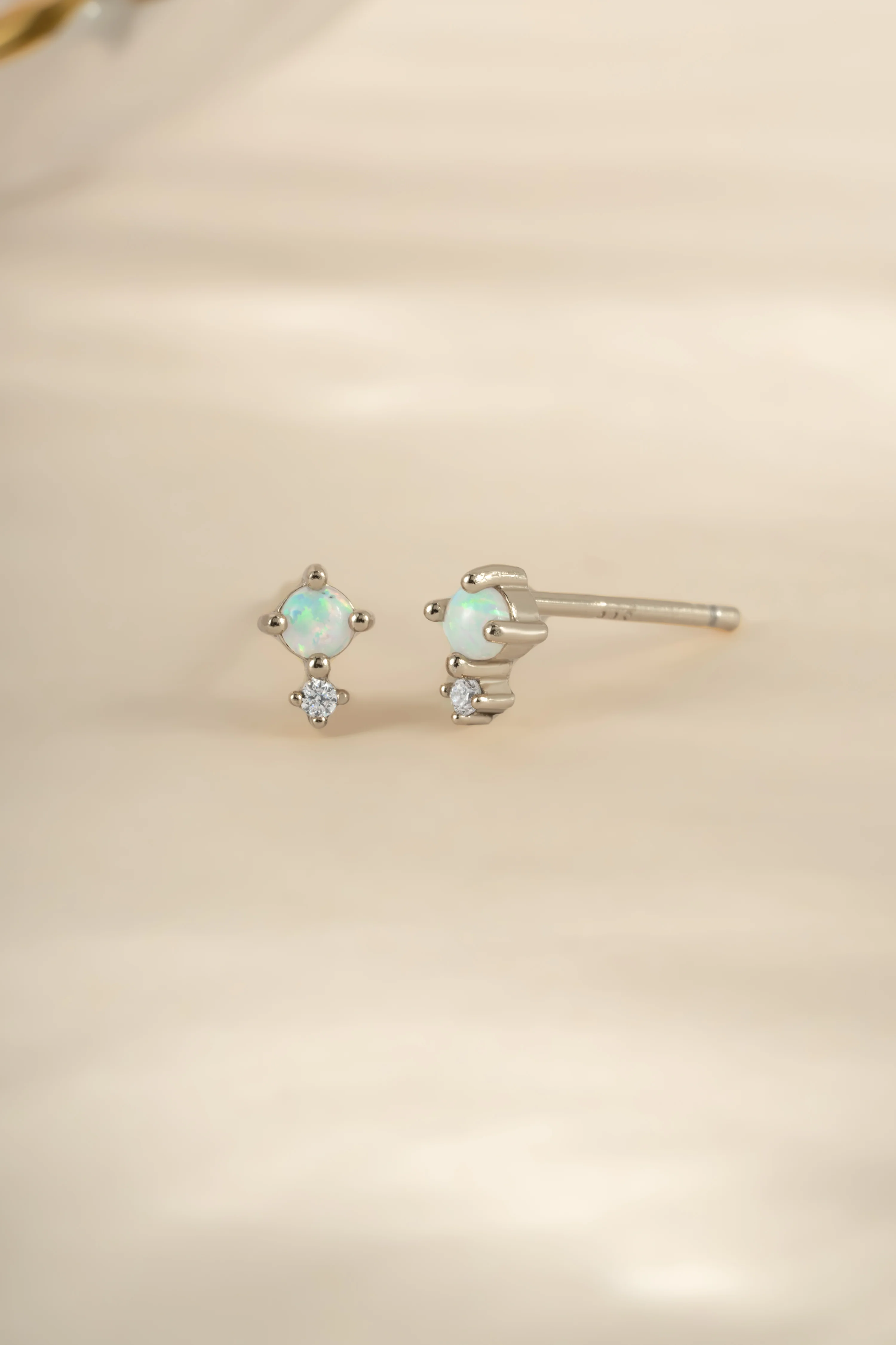 Tiny Opal Stud Earrings - Image 6