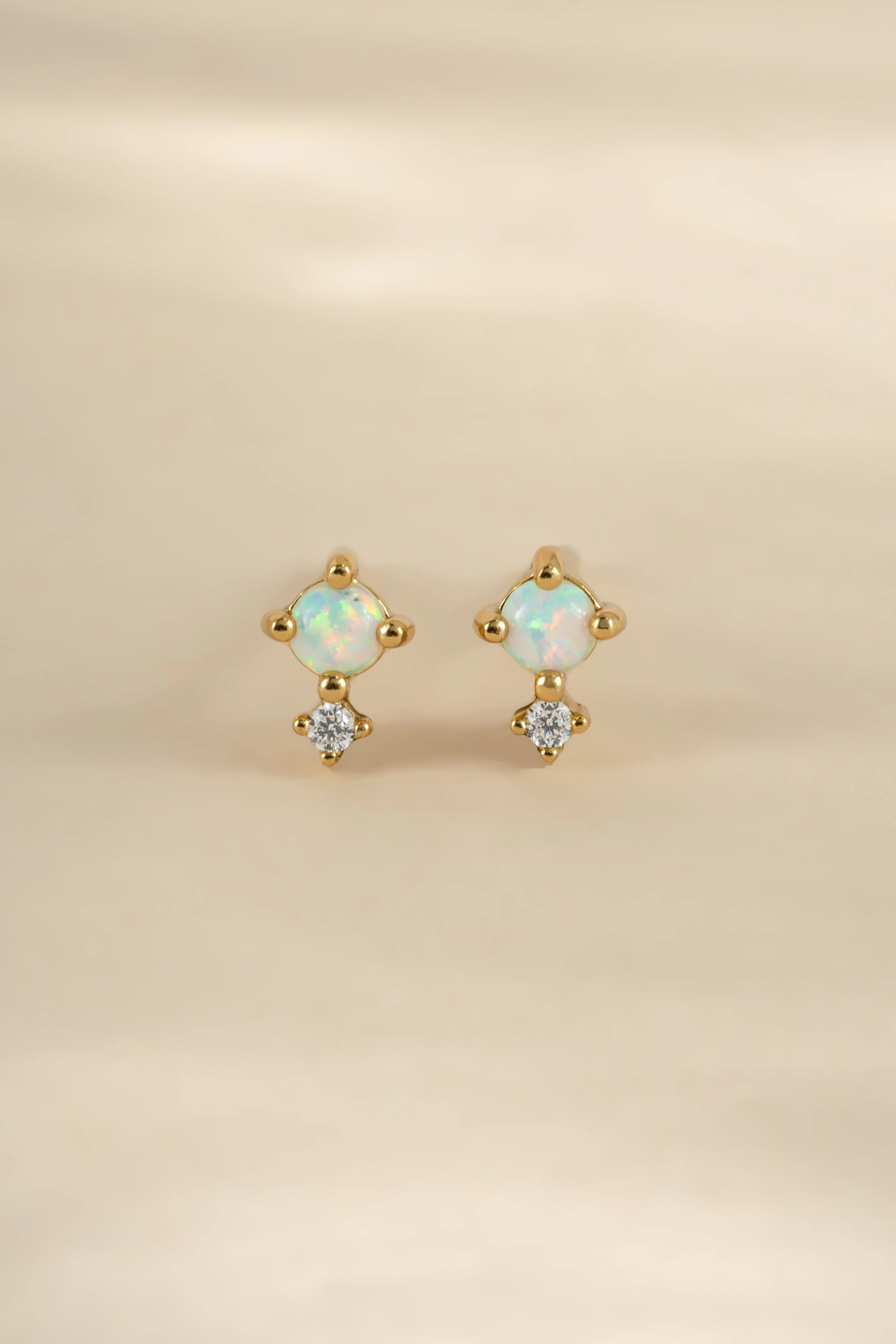 Tiny Opal Stud Earrings - Image 7