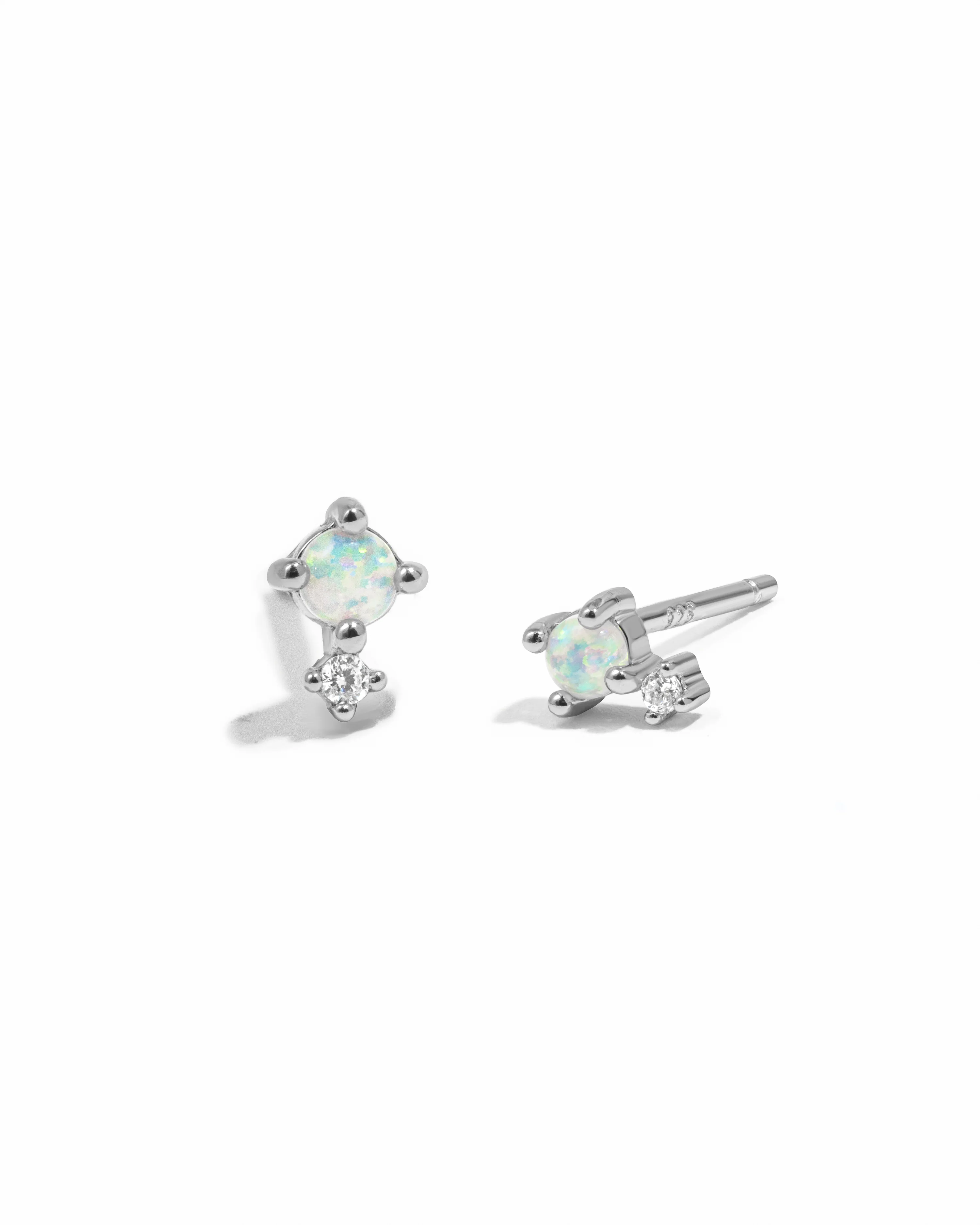 Tiny Opal Stud Earrings - Image 8