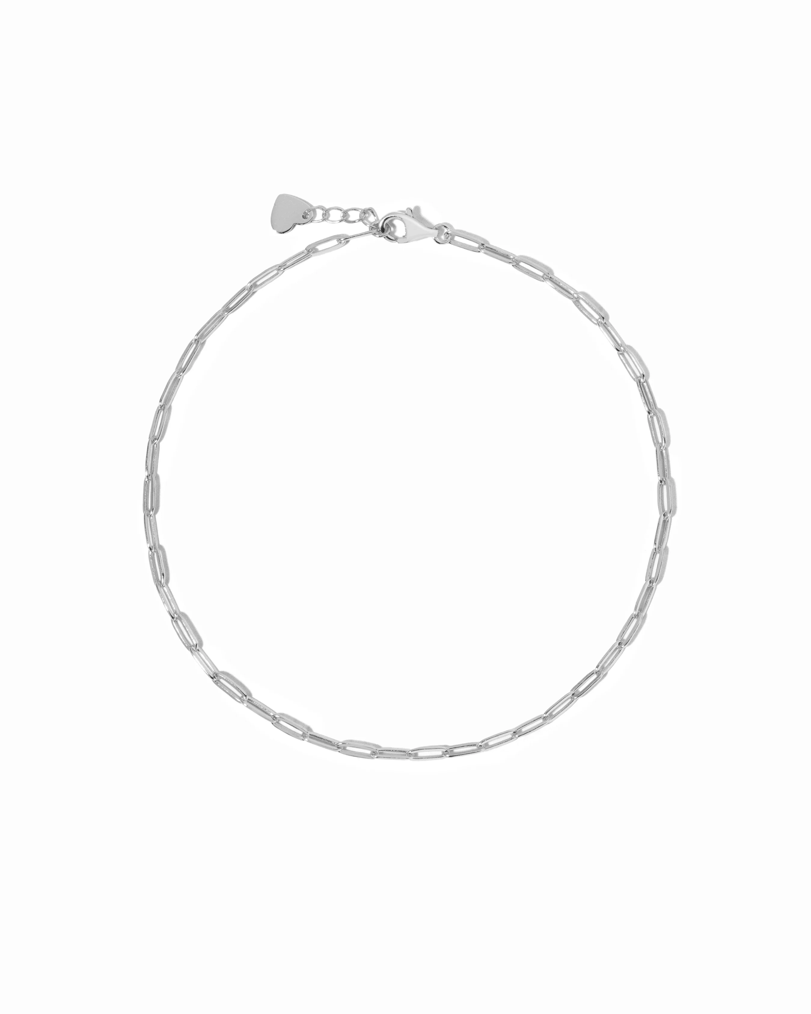 Tiny Paperclip Anklet - Image 3