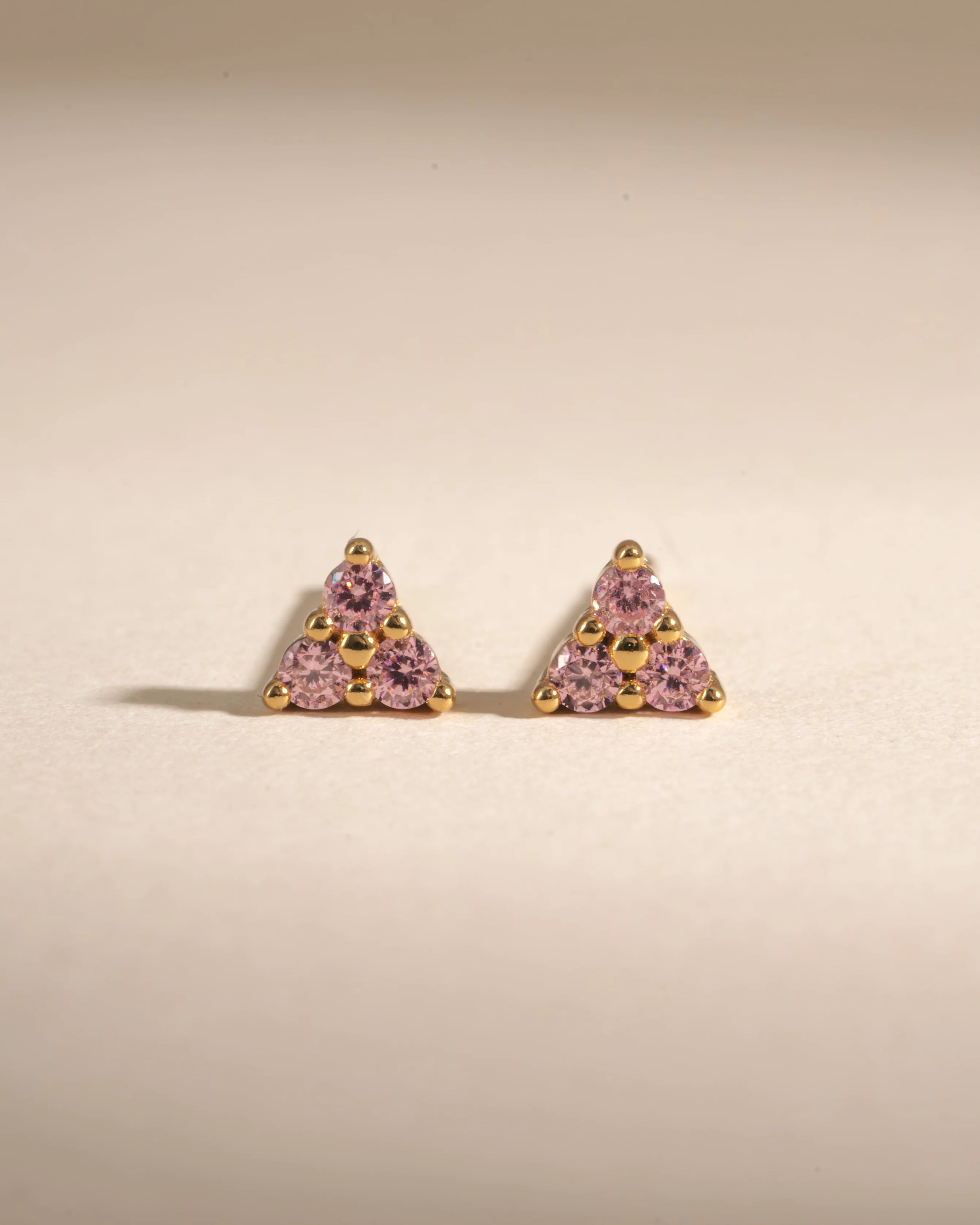 Tiny Rose 3 Stone Studs - Image 5