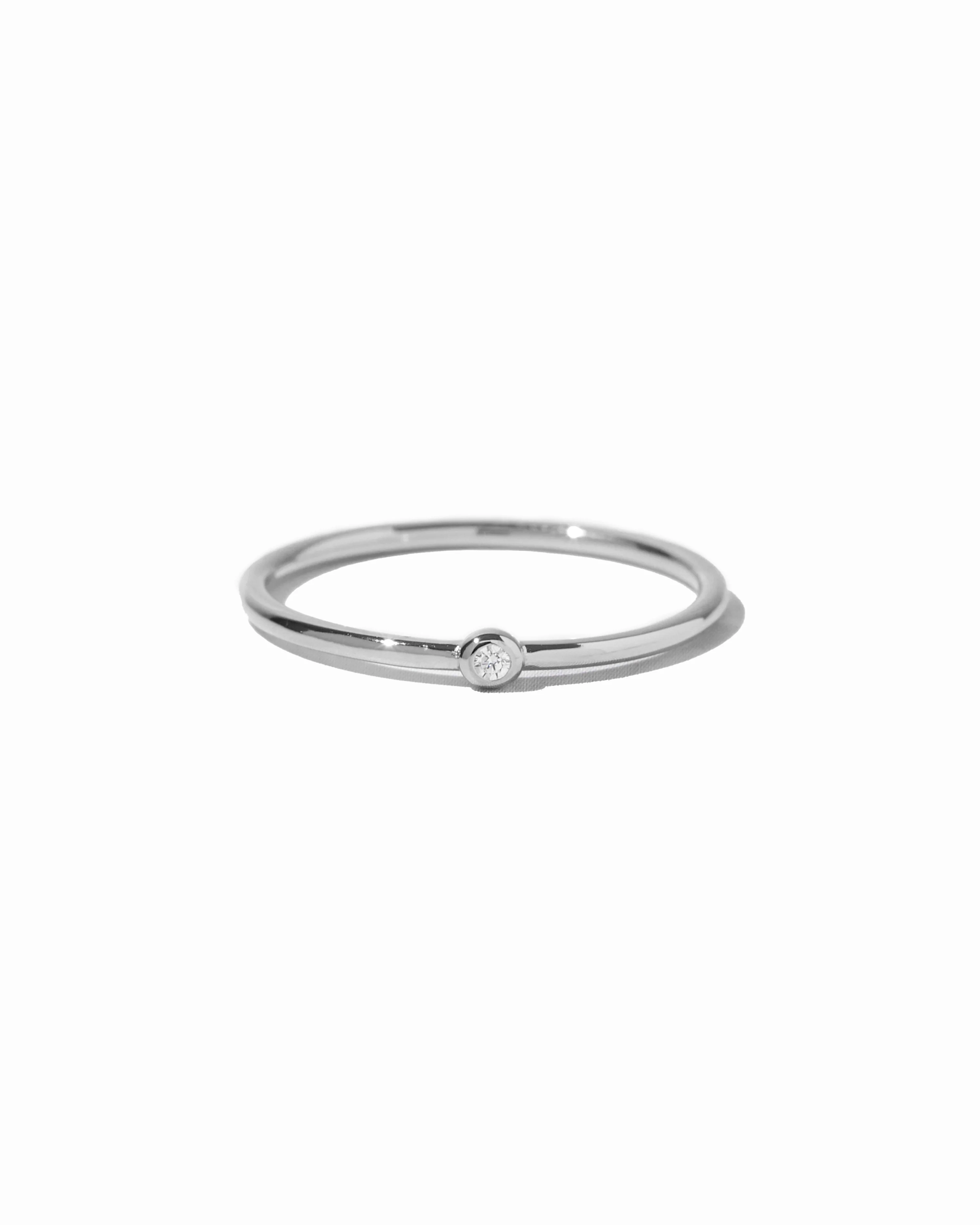 Tiny Solitaire Stacking Ring - Image 3