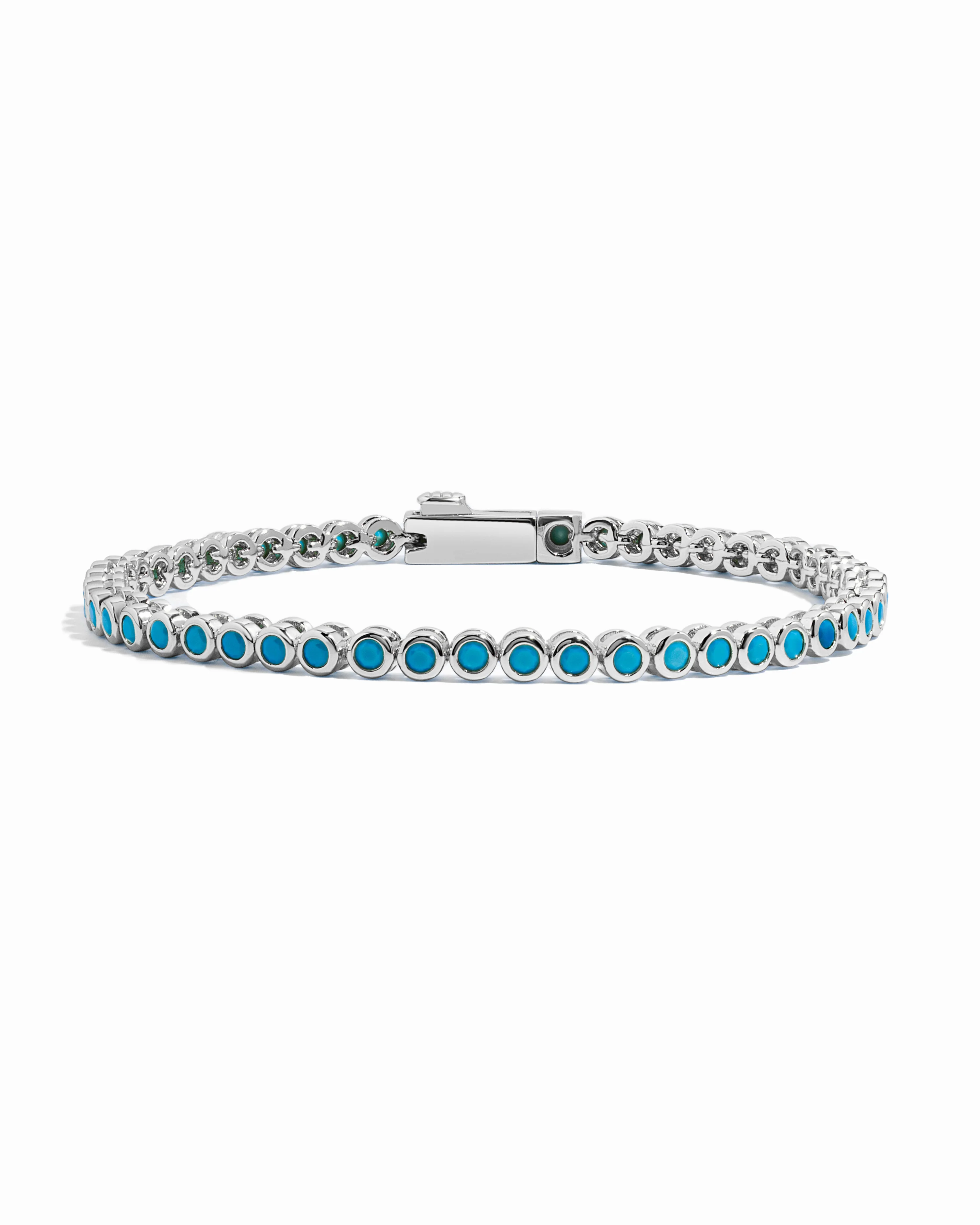 Turquoise Bezel Tennis Bracelet - Image 10