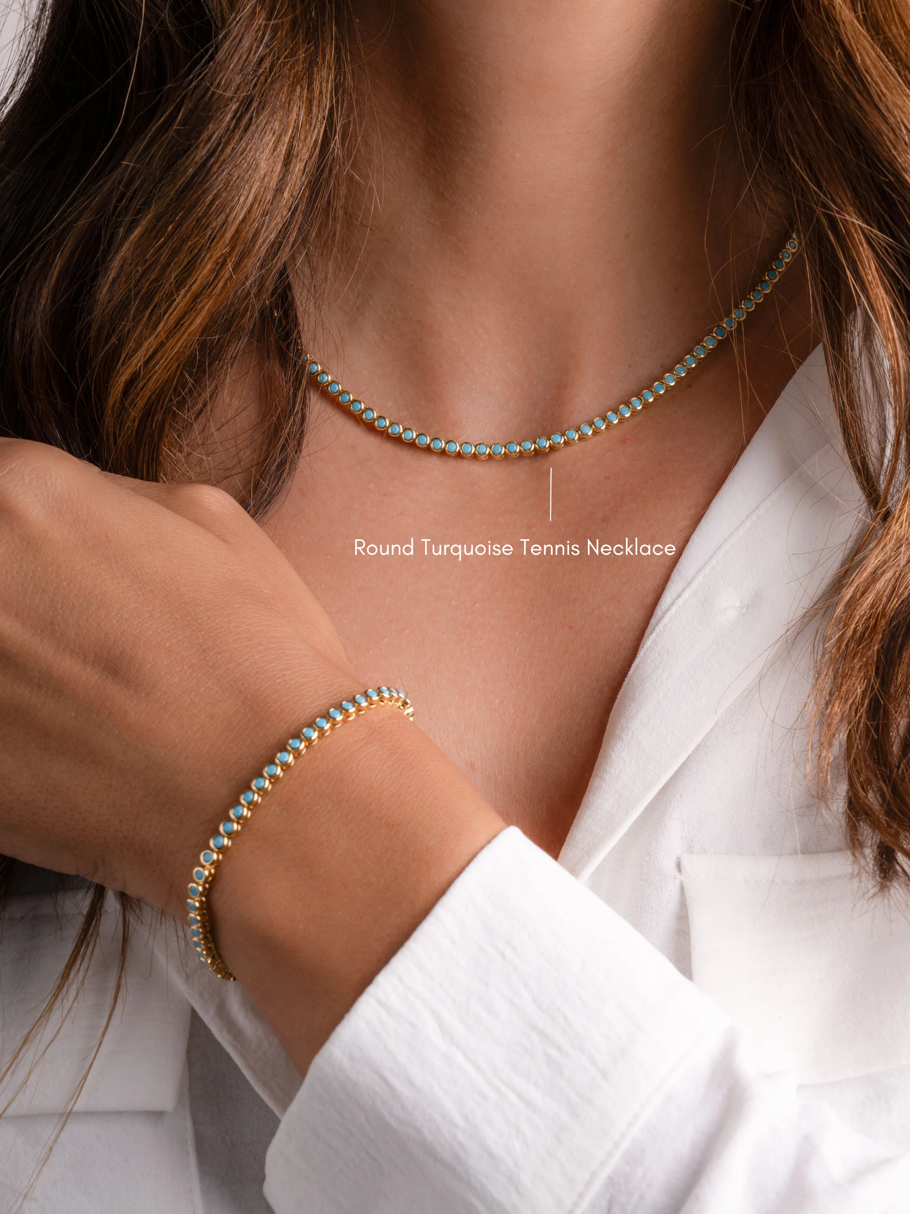 Turquoise Bezel Tennis Bracelet - Image 6