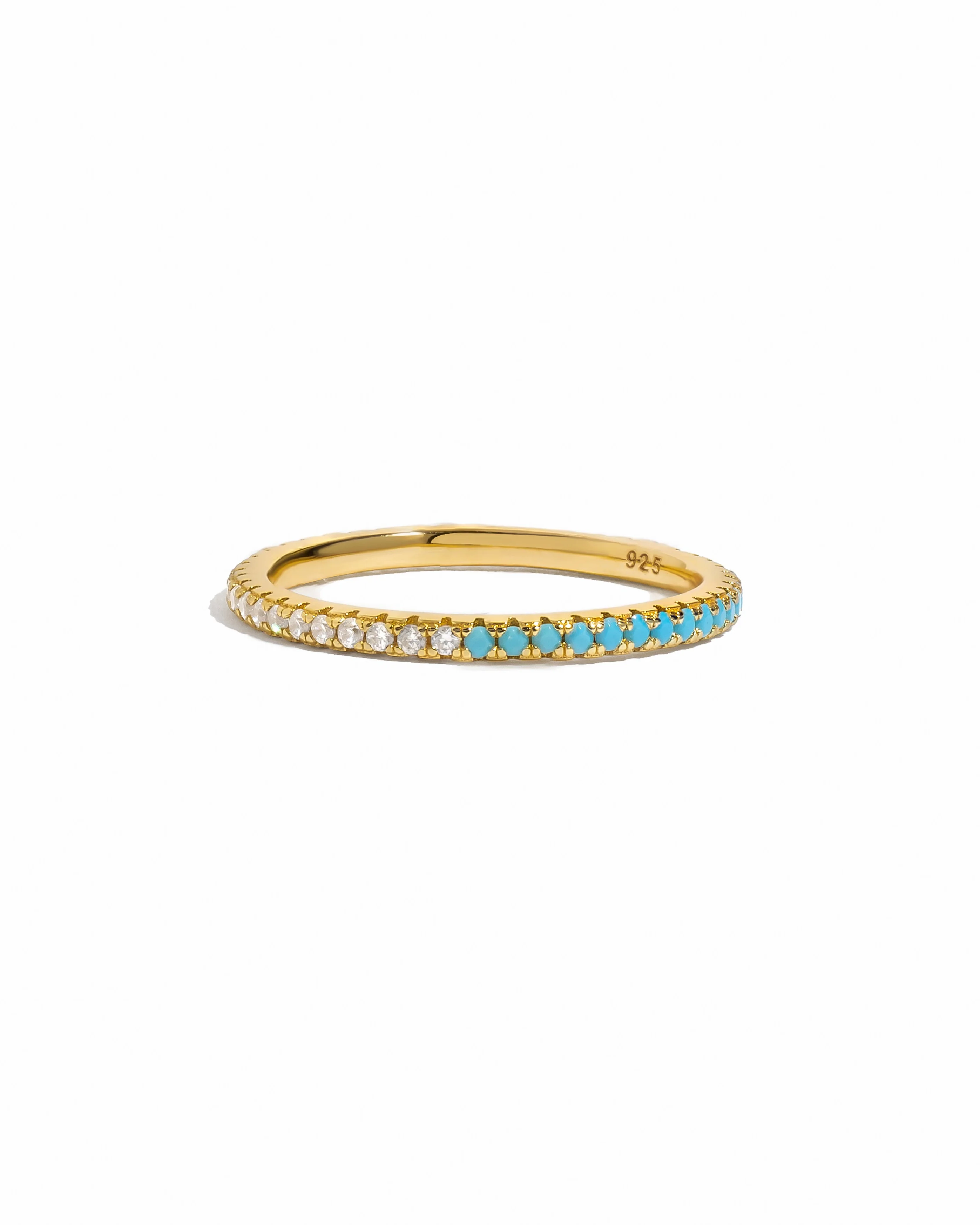 Turquoise & Diamond Eternity Ring