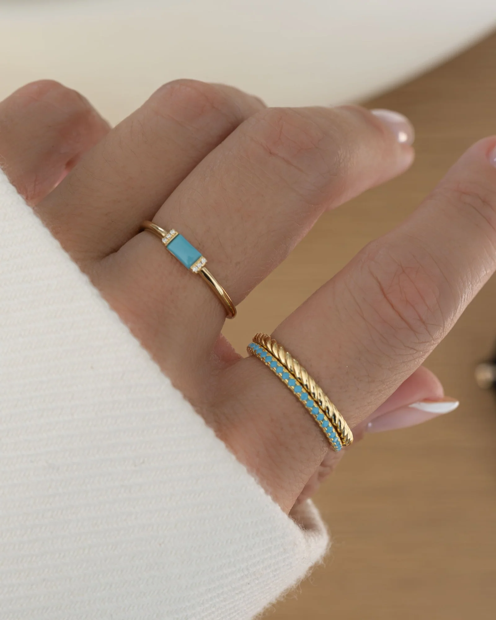 Turquoise Eternity Ring - Image 4