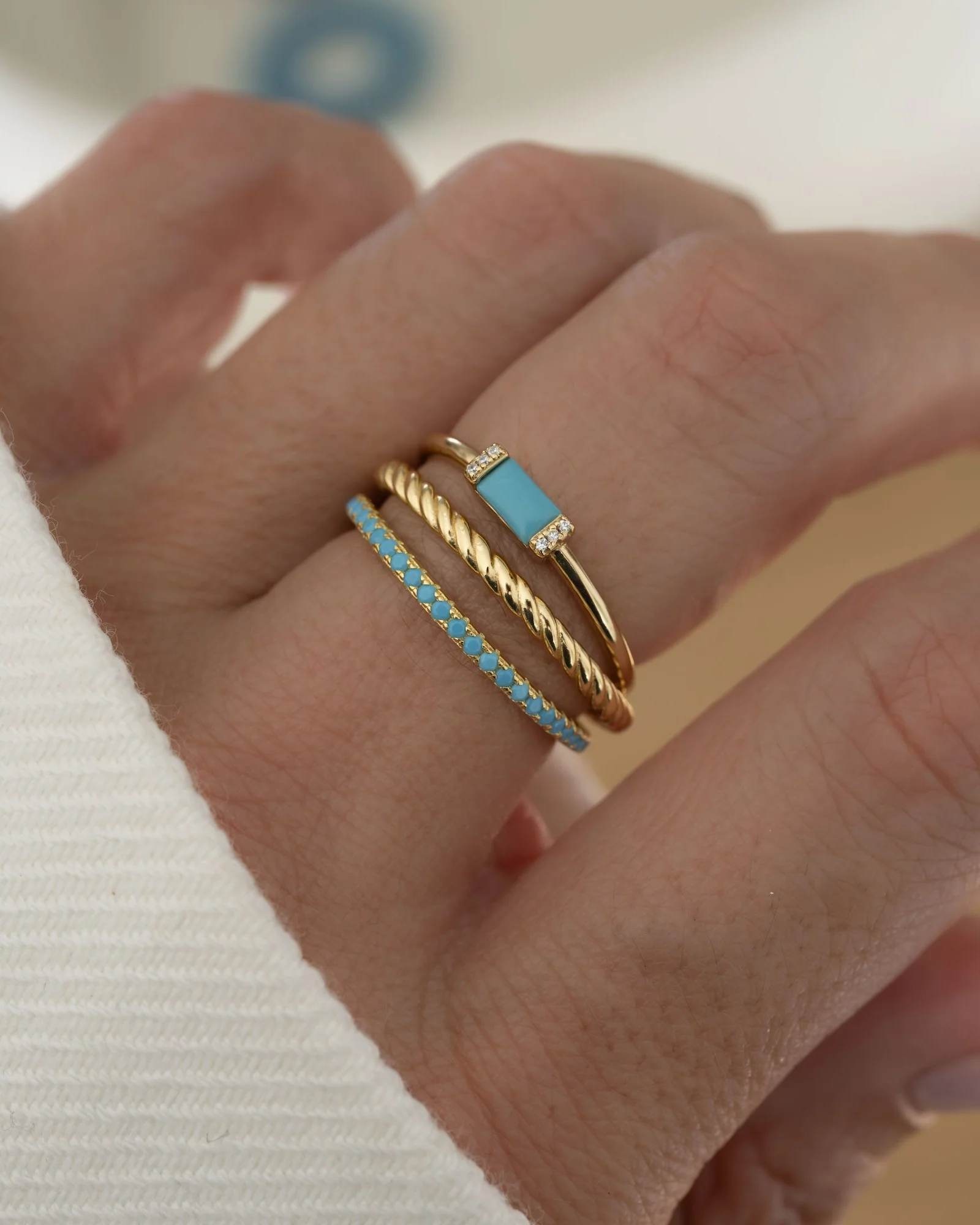 Turquoise Eternity Ring - Image 5
