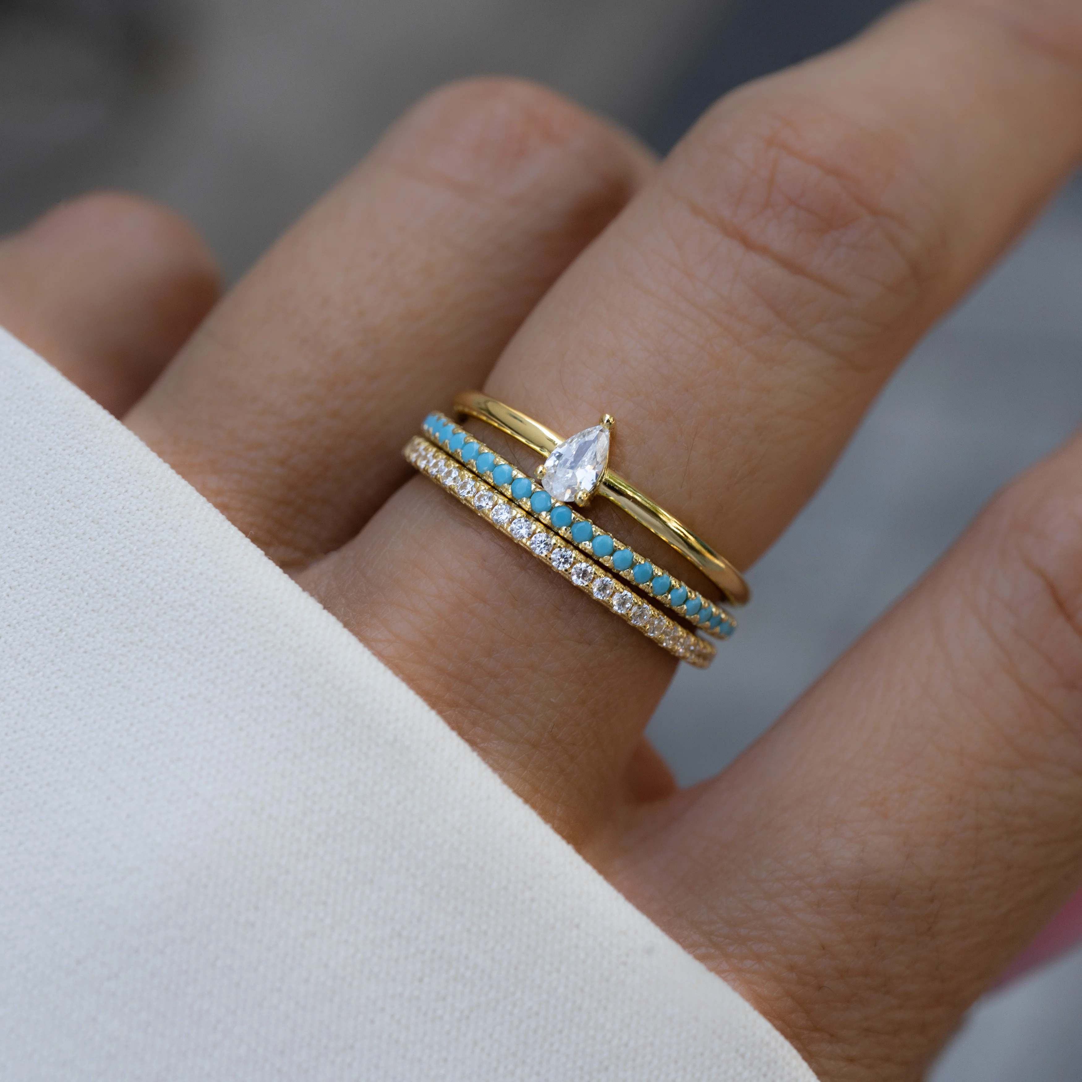 Turquoise Eternity Ring - Image 6