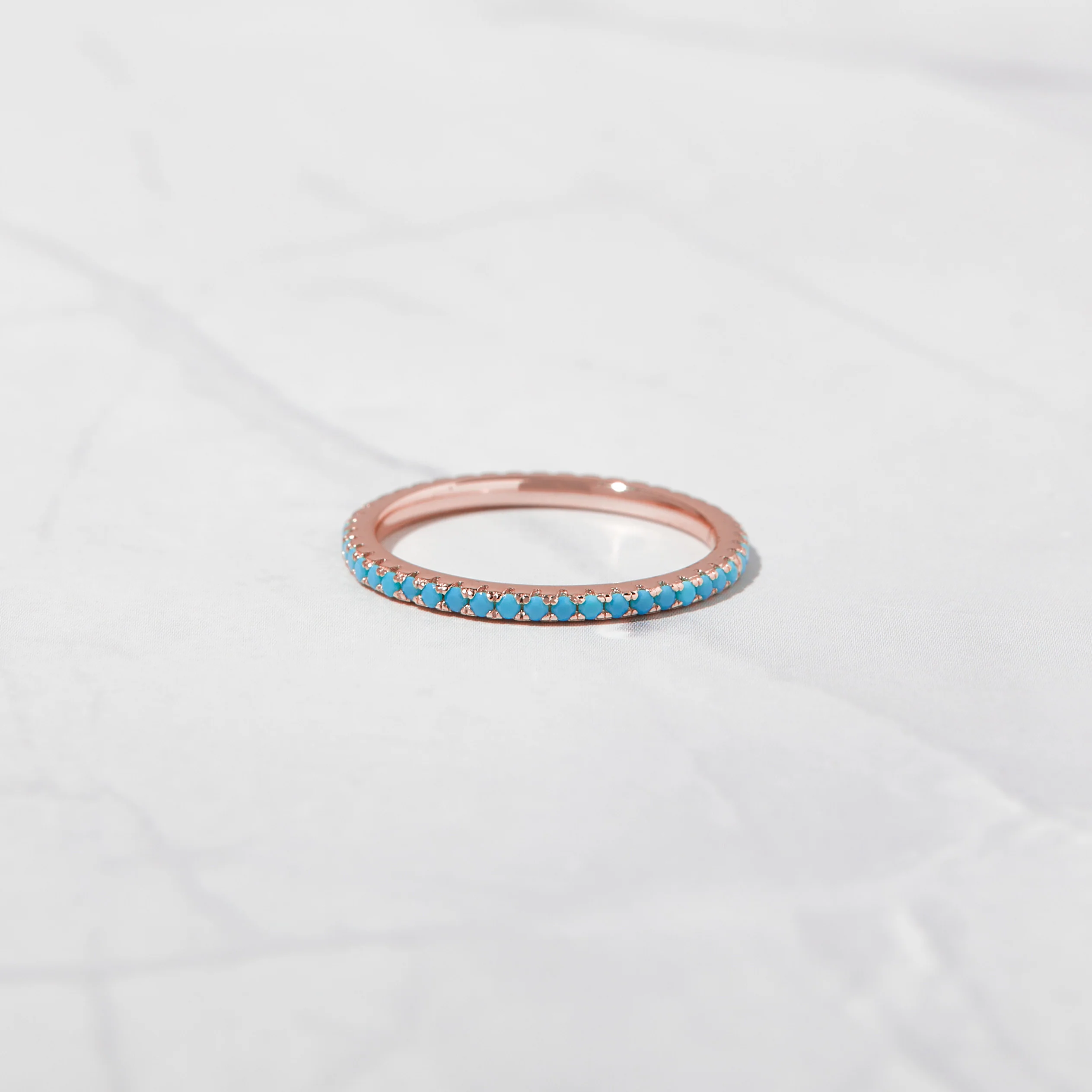 Turquoise Eternity Ring - Image 7