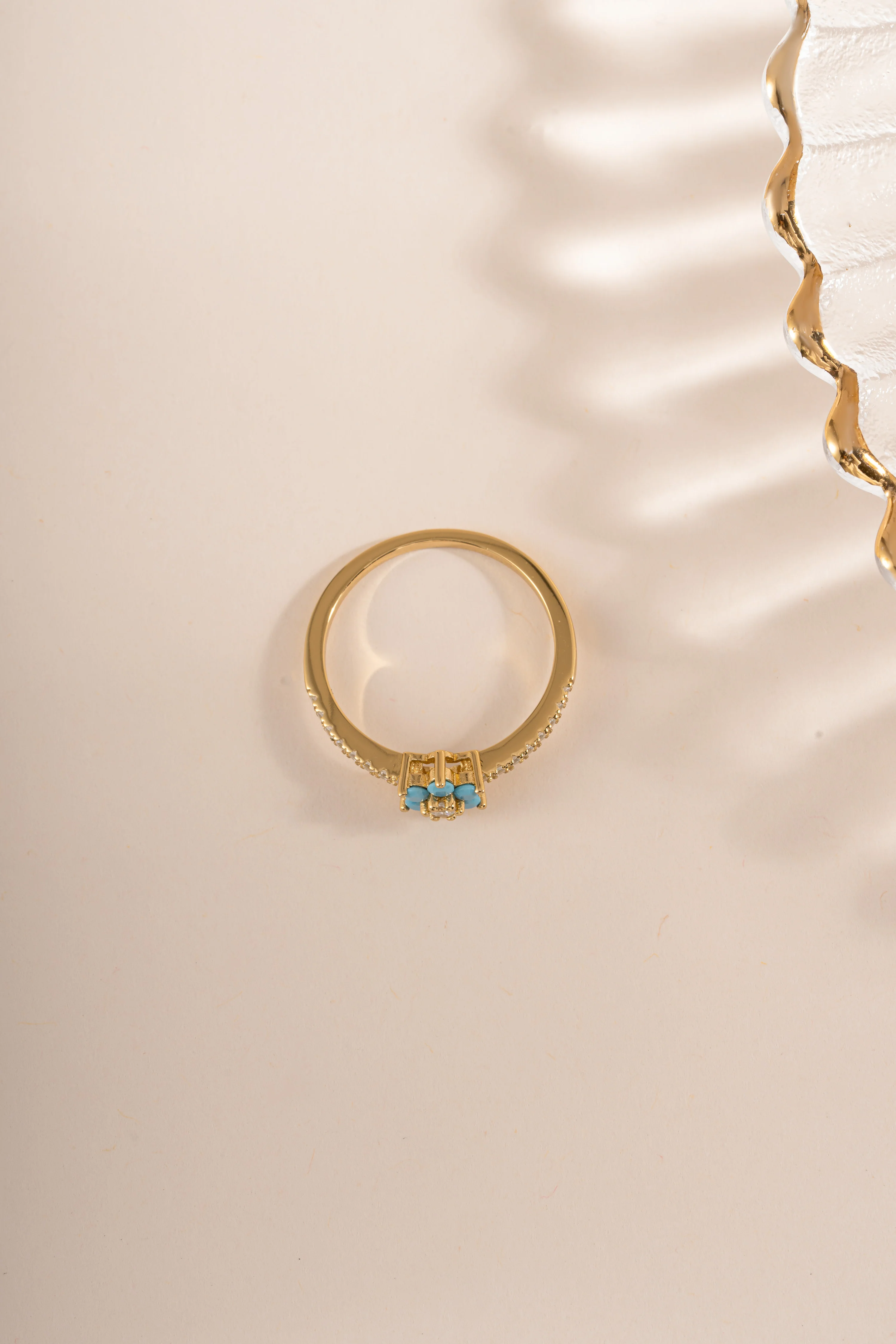 Turquoise Flower Ring - Image 7