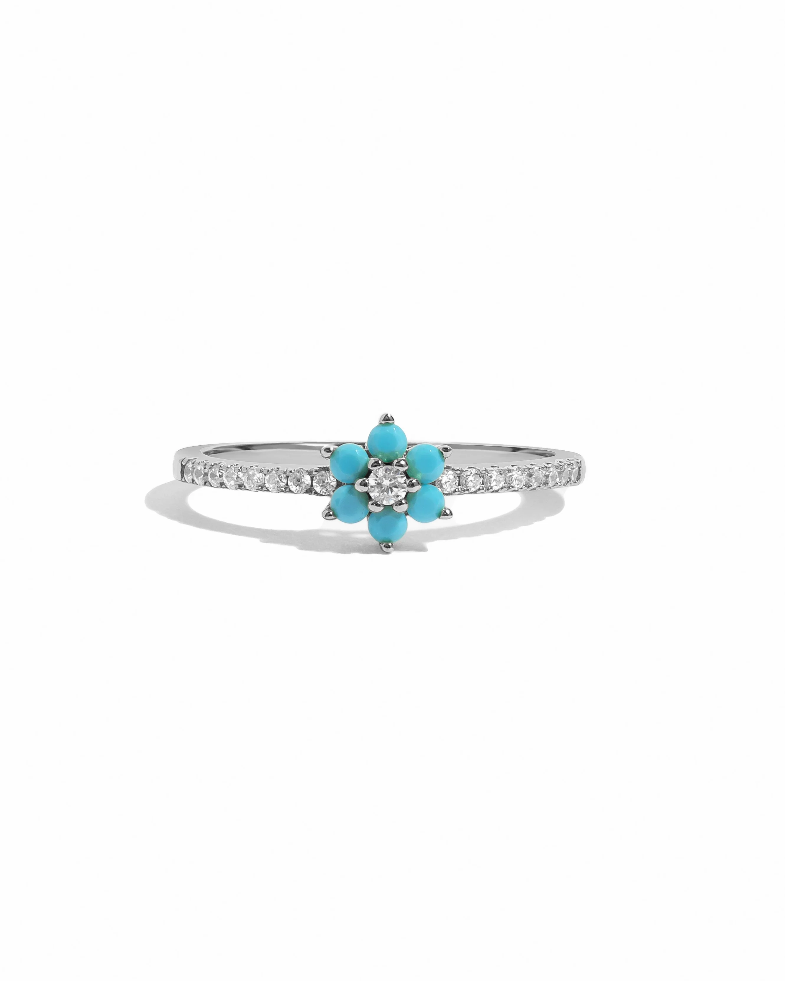 Turquoise Flower Ring - Image 9