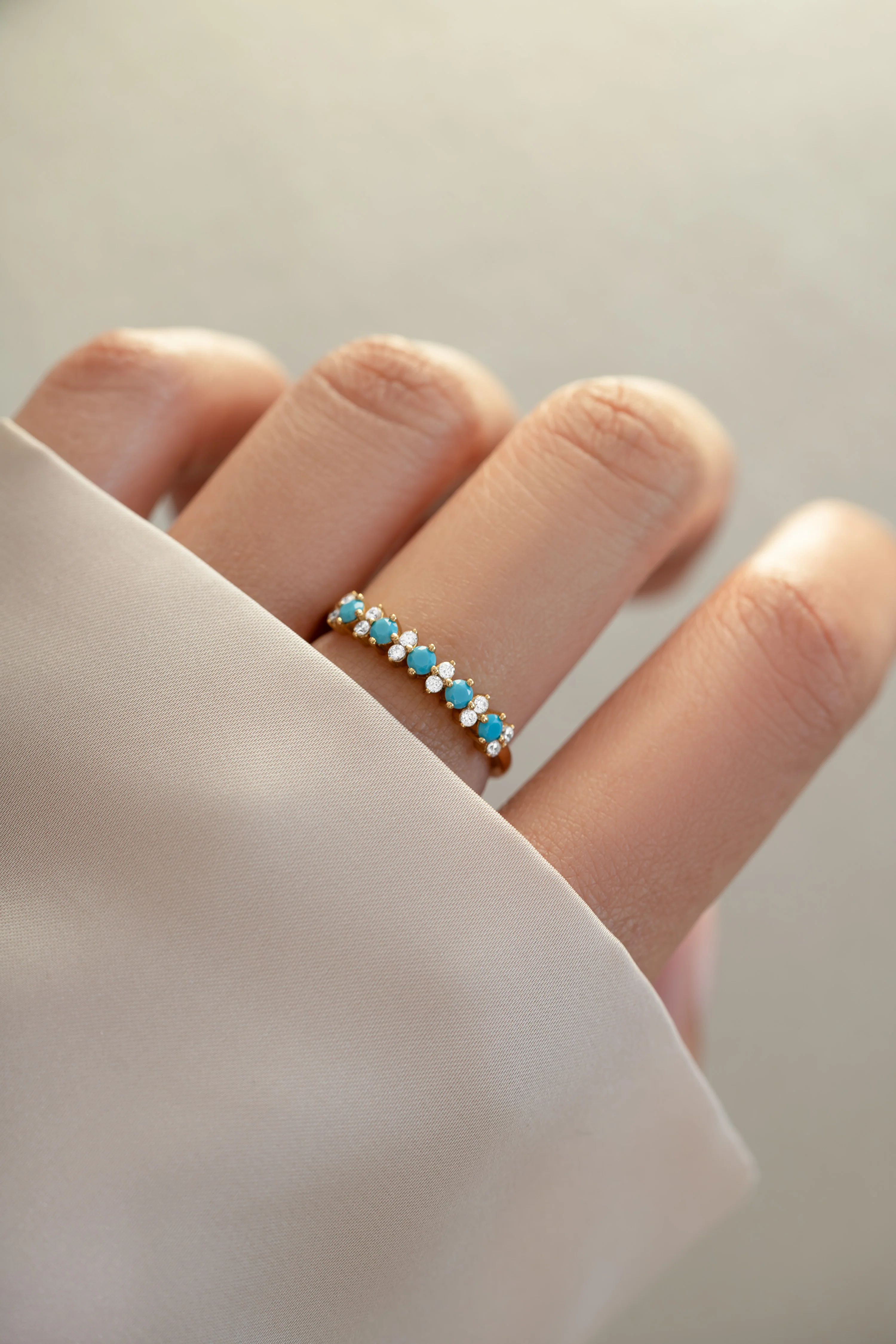 Turquoise Stephanie Stacking Ring - Image 2