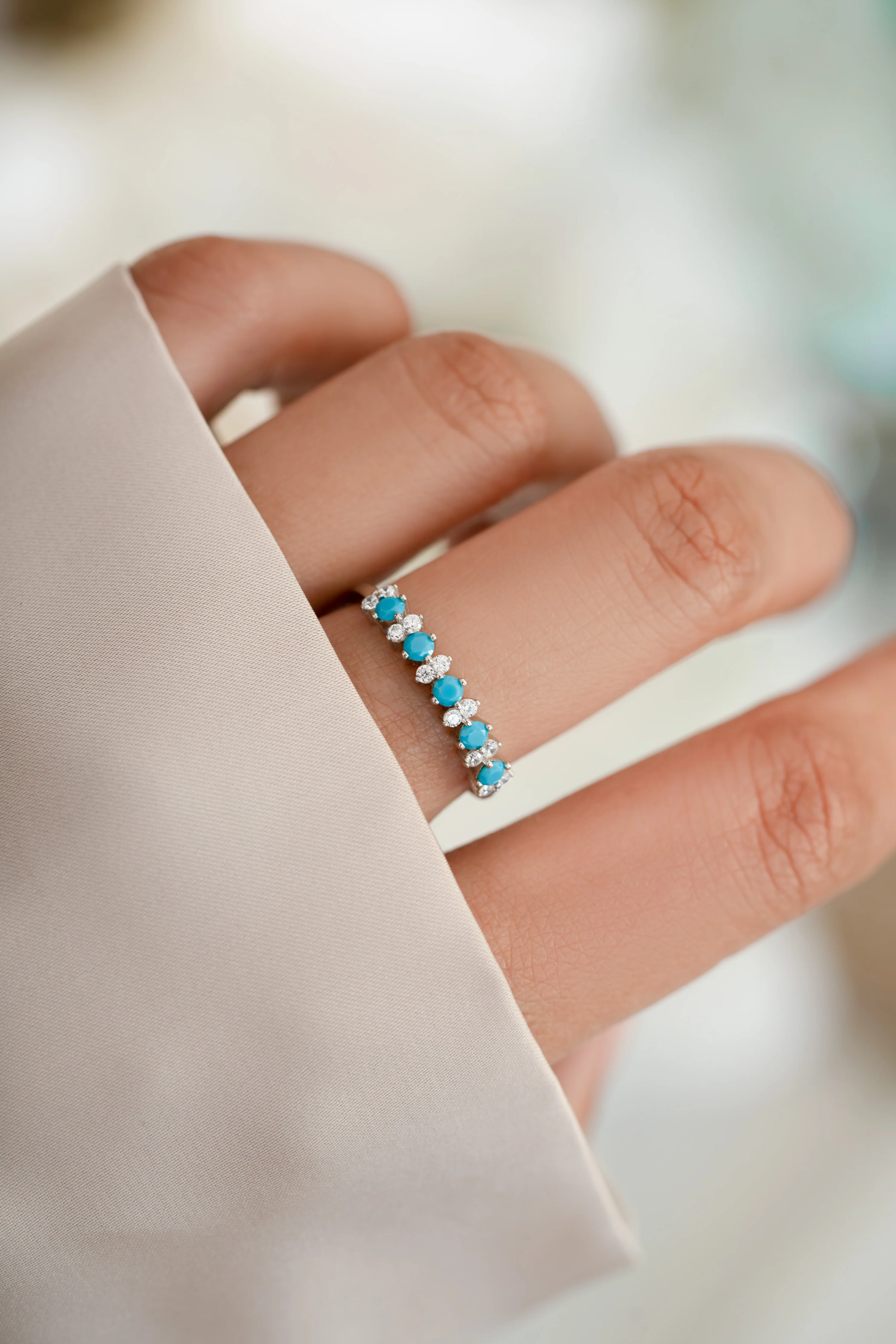 Turquoise Stephanie Stacking Ring - Image 4