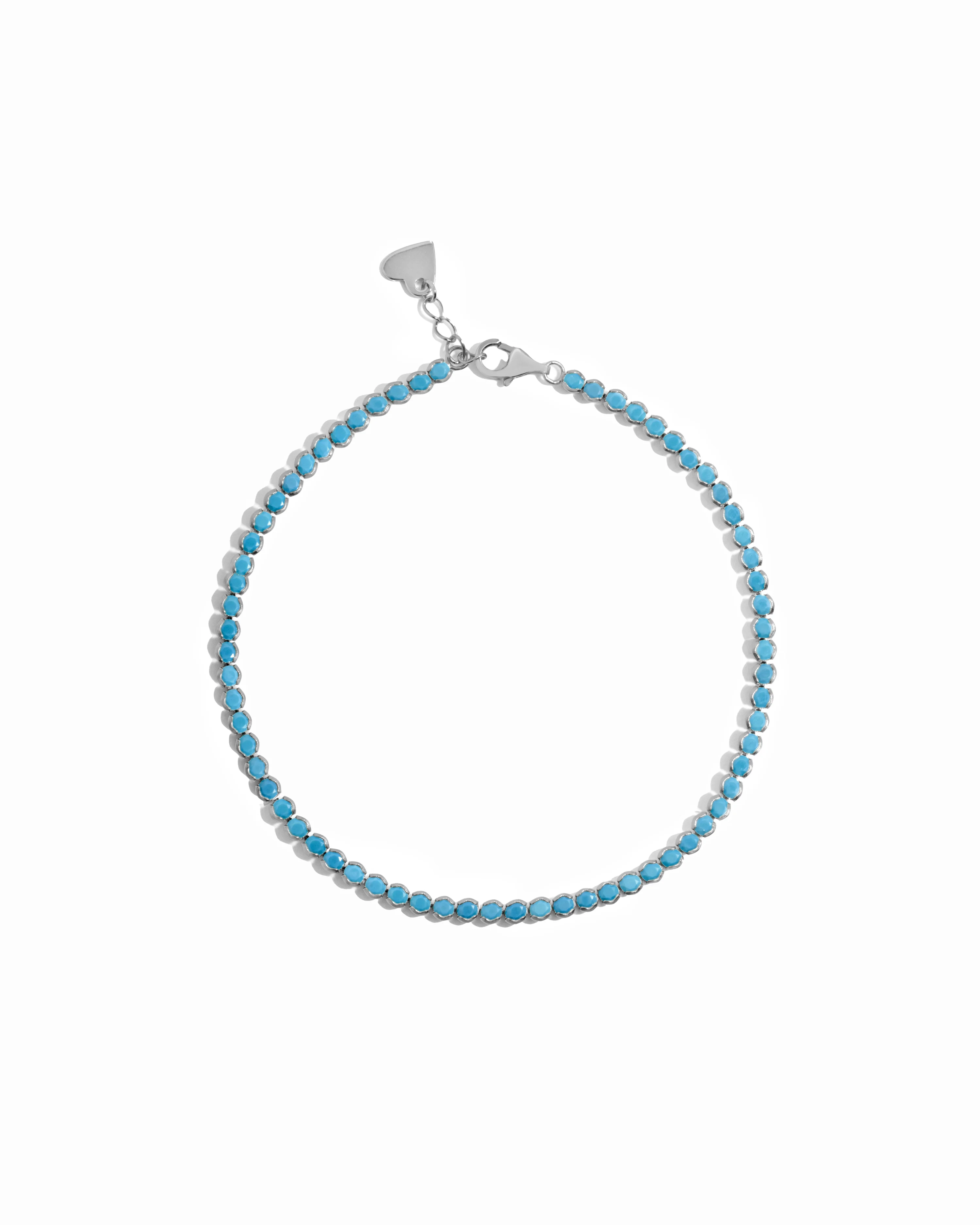 Turquoise Tennis Anklet - Image 3