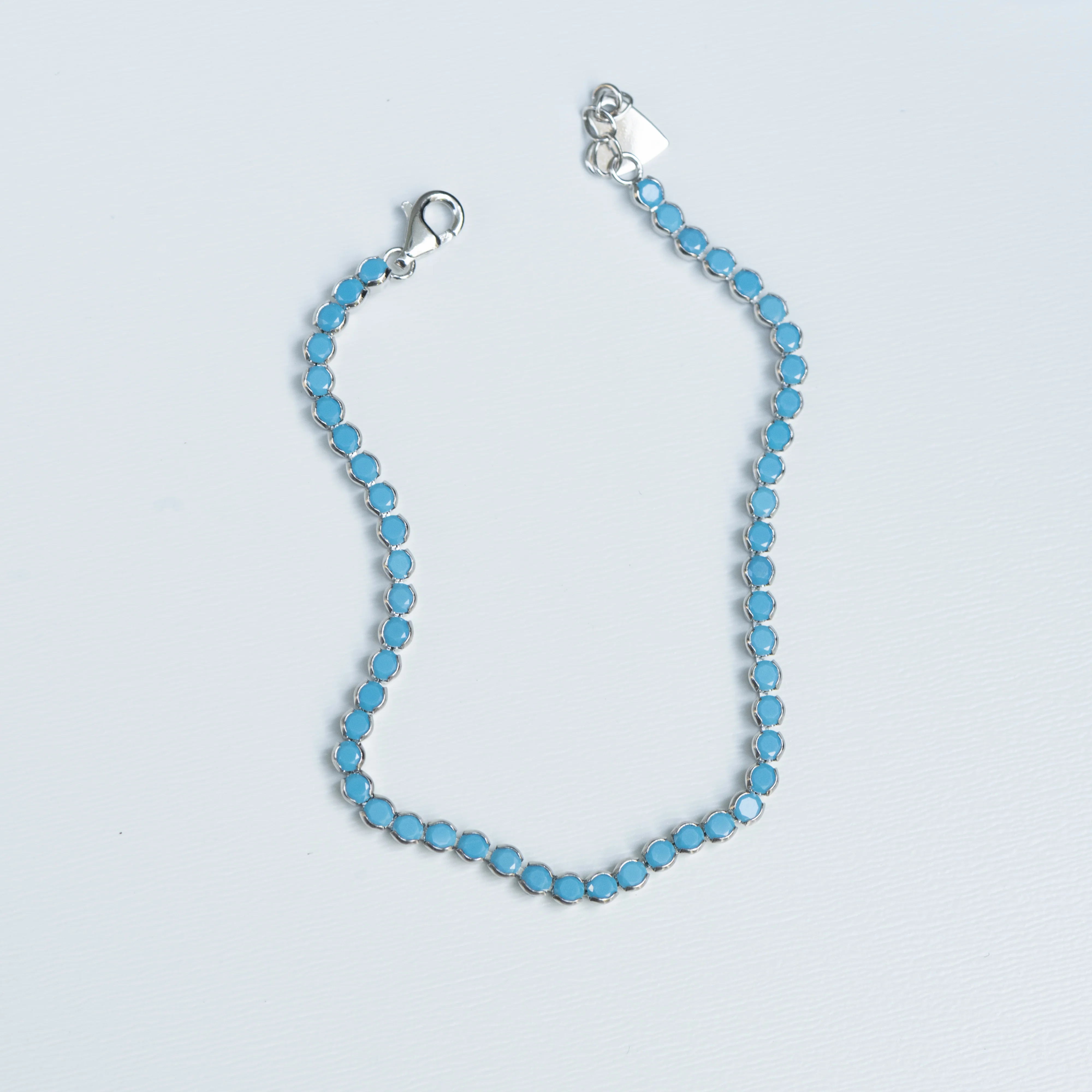 Turquoise Tennis Anklet - Image 4