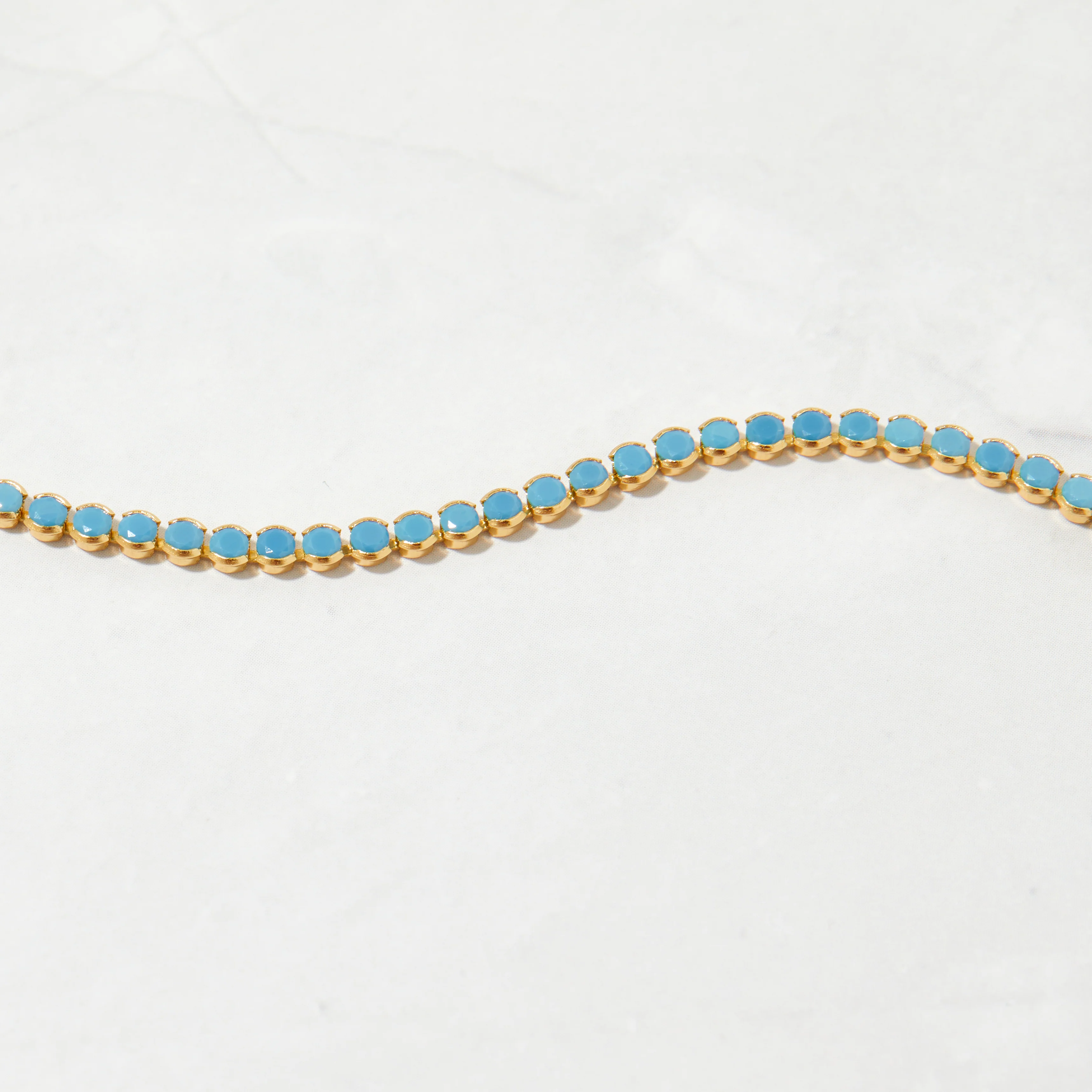 Turquoise Tennis Anklet - Image 5