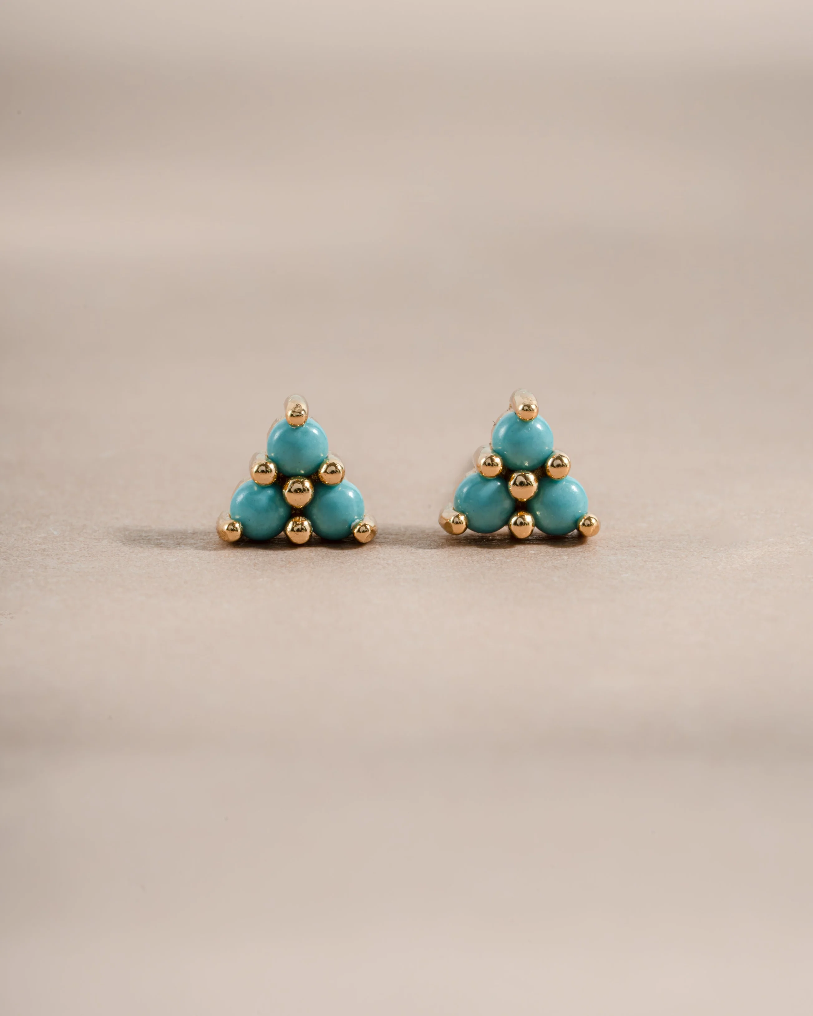 Turquoise Three Stone Studs - Image 5