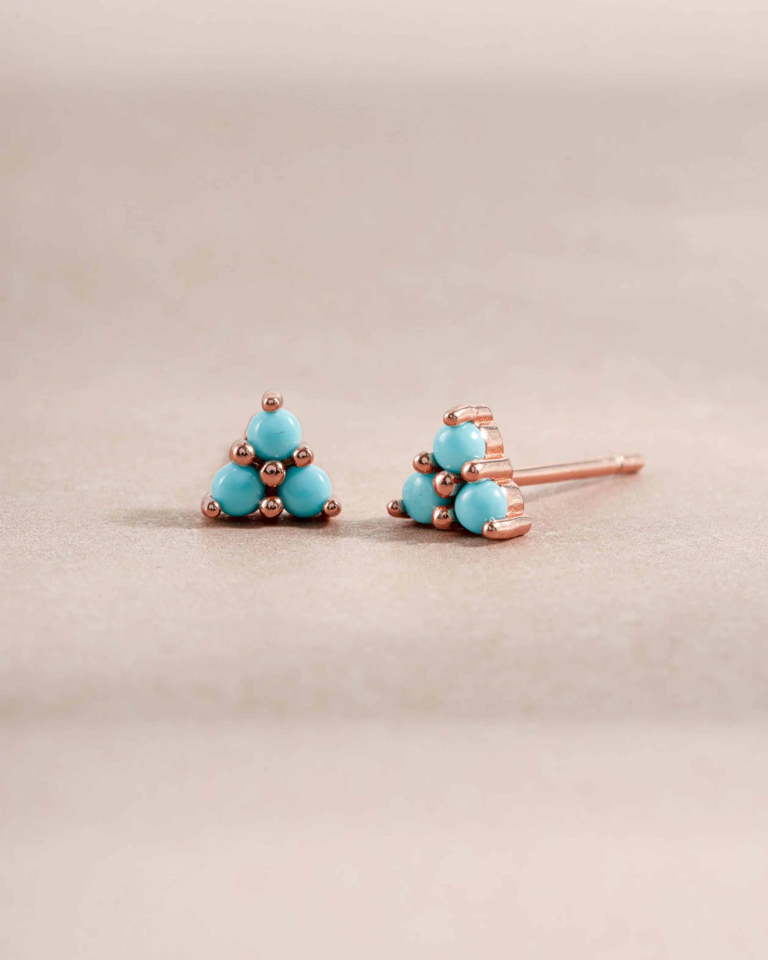 Turquoise Three Stone Studs - Image 7