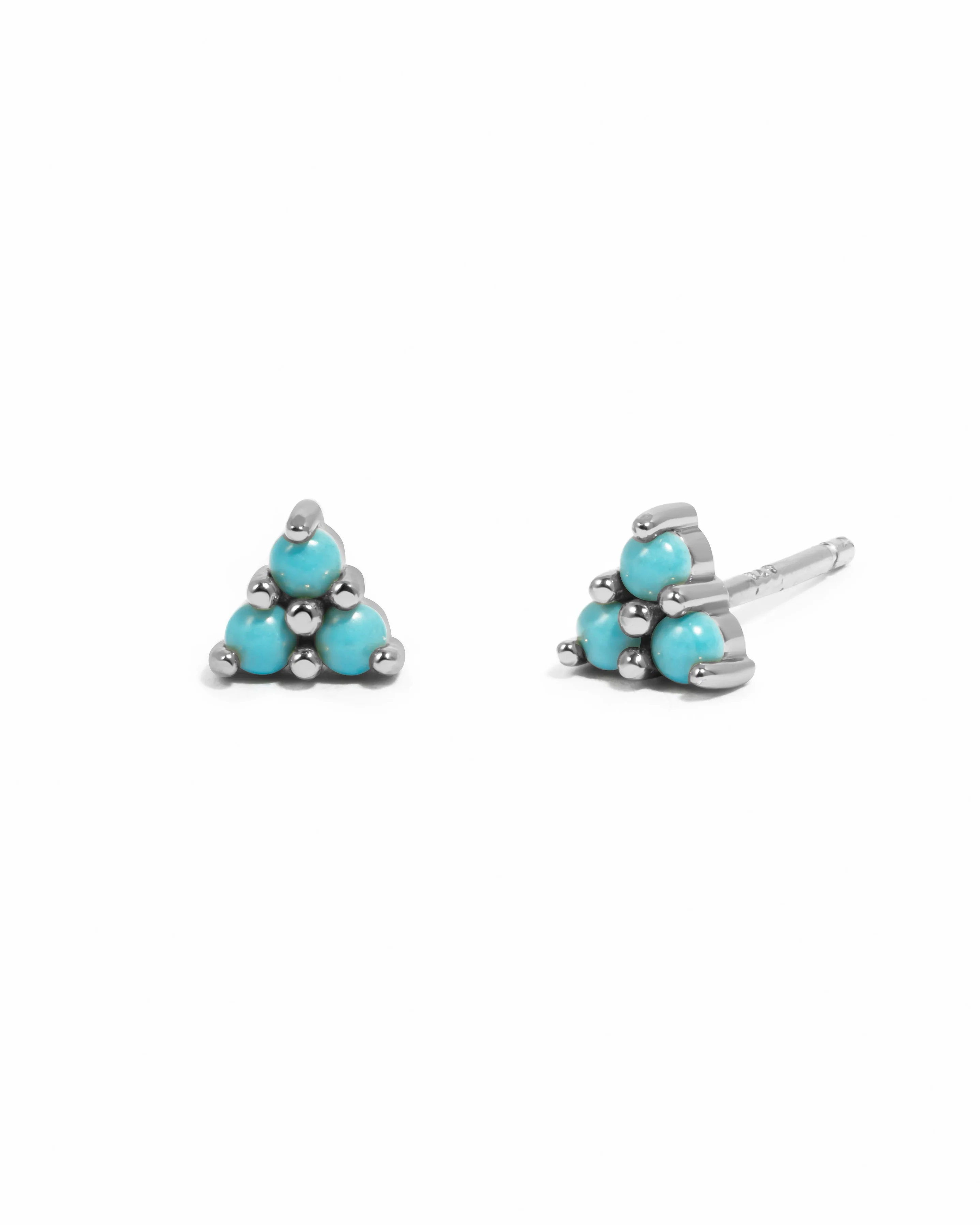 Turquoise Three Stone Studs - Image 9