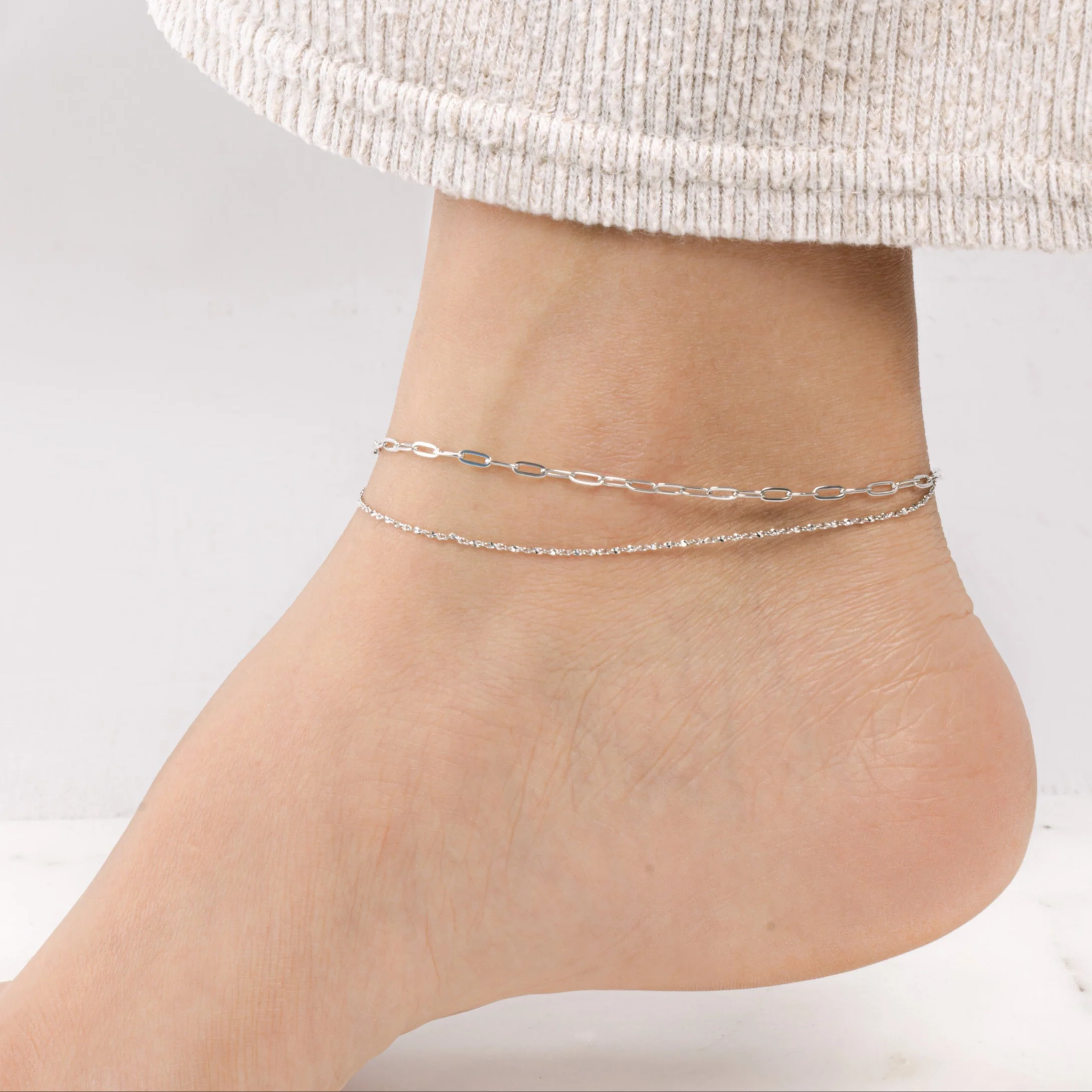 Two Dainty Anklet Set - Image 4