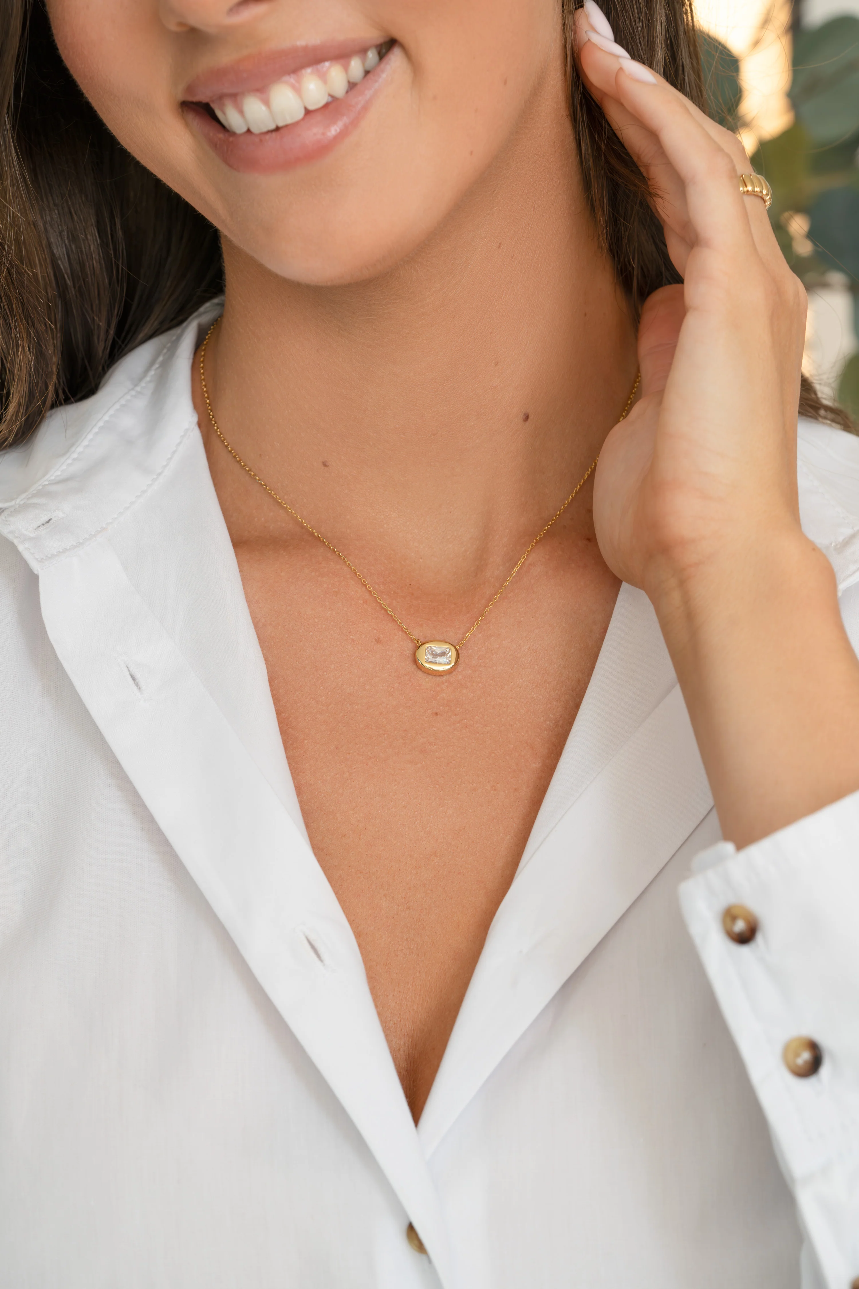 Valerie Bubble Bezel Necklace - Image 4