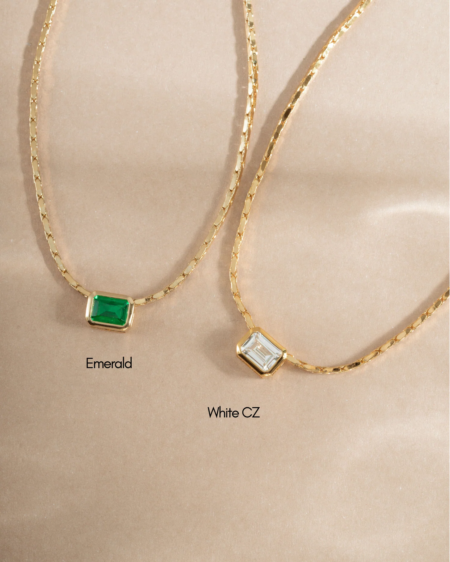 White CZ Baguette Bezel Statement Necklace - Image 5