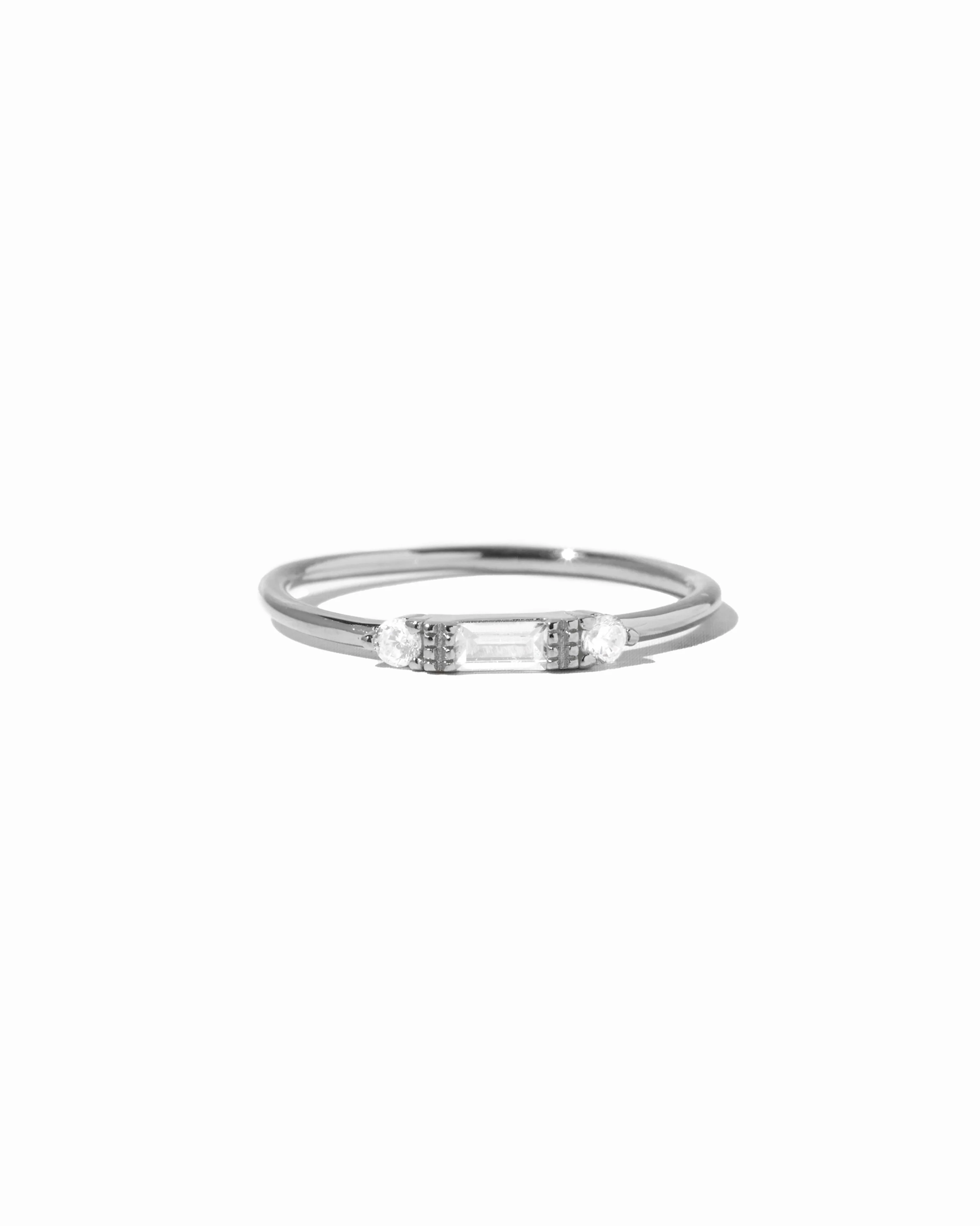 White CZ Baguette Ring - Image 10