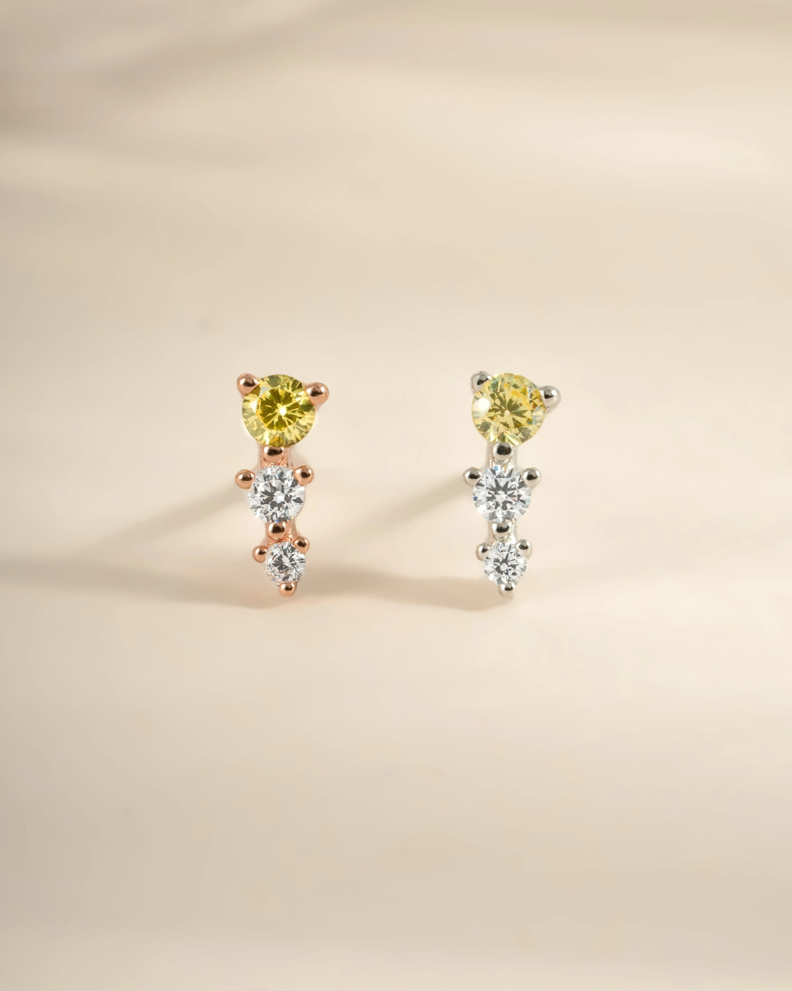 Yellow & Diamond Ear Climber - Image 3